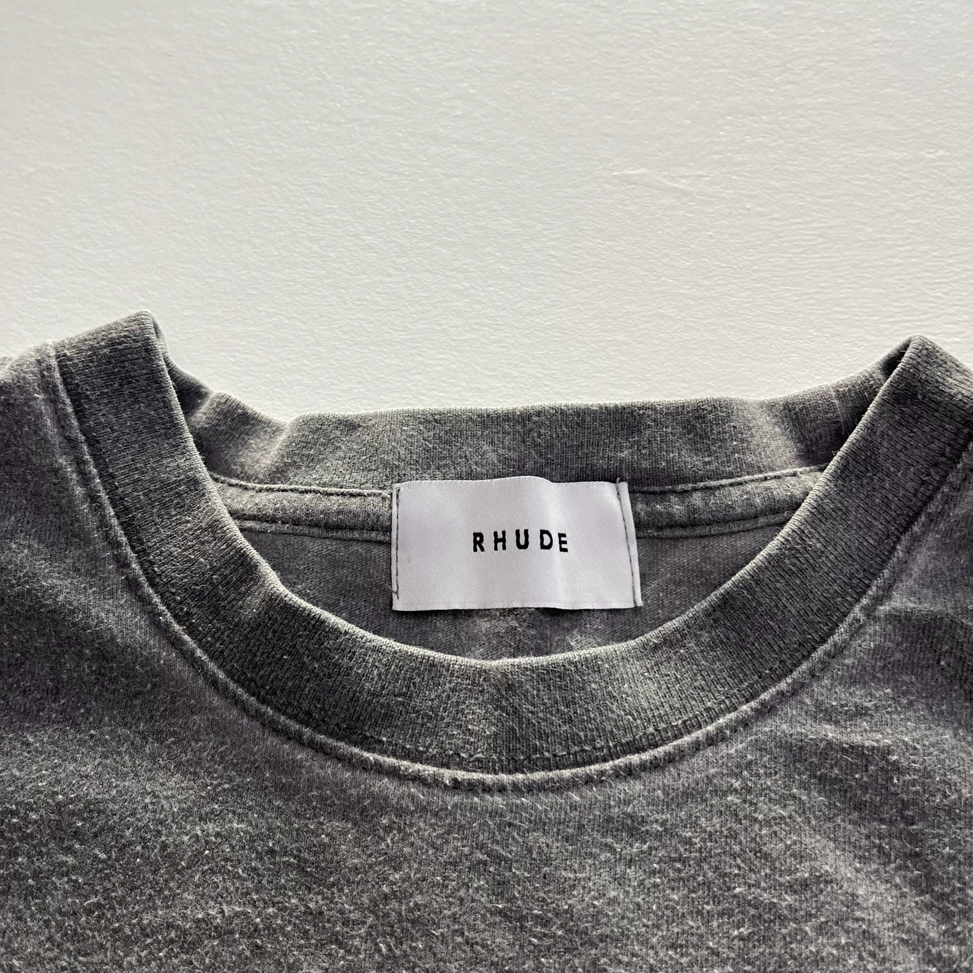 Rhude Shocker T-Shirt Vintage Black Graphic Printed Cotton Oversized 5