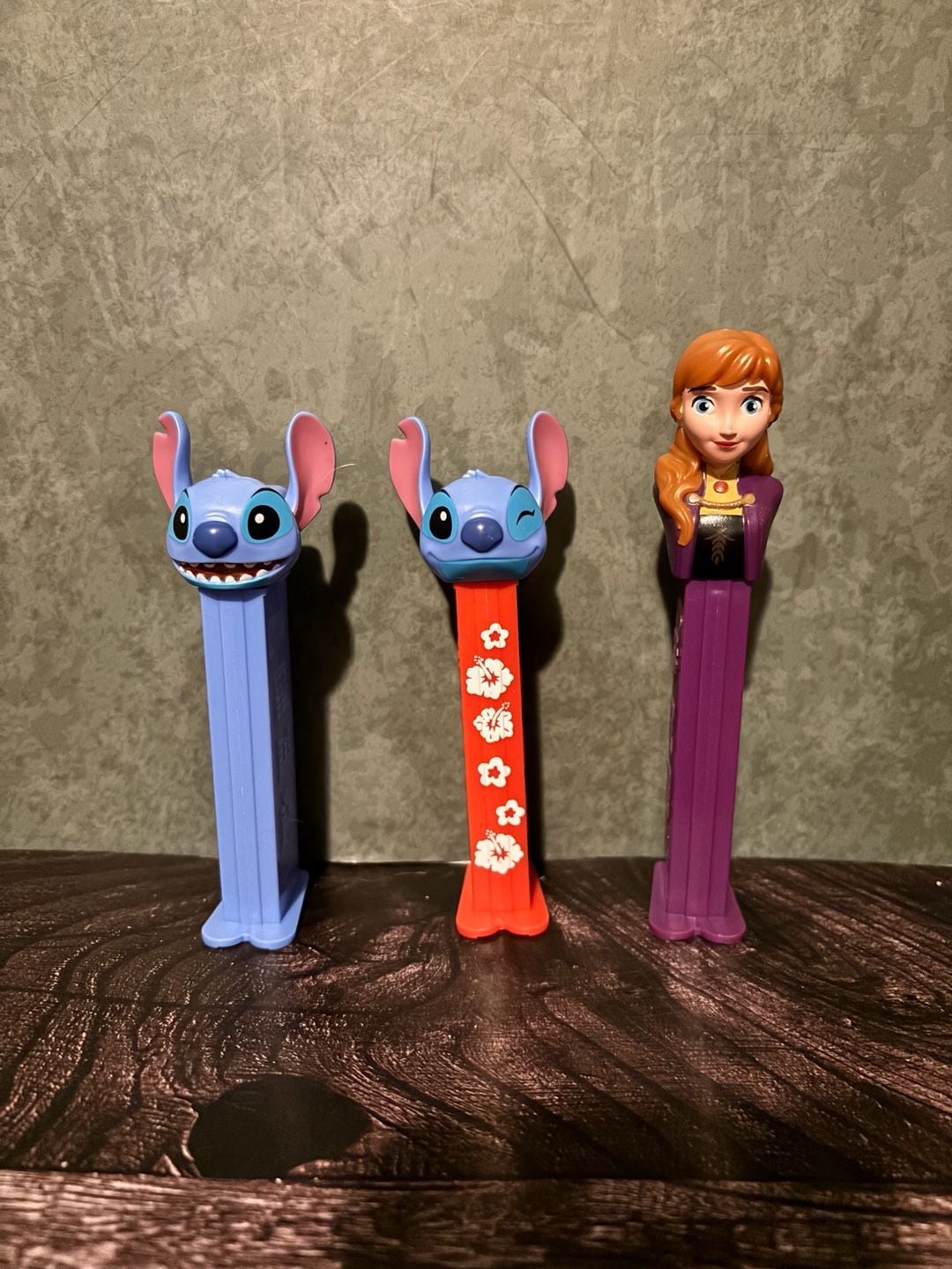 PEZ Disney Stitch and Anna Candy Dispensers Lot of 3 1