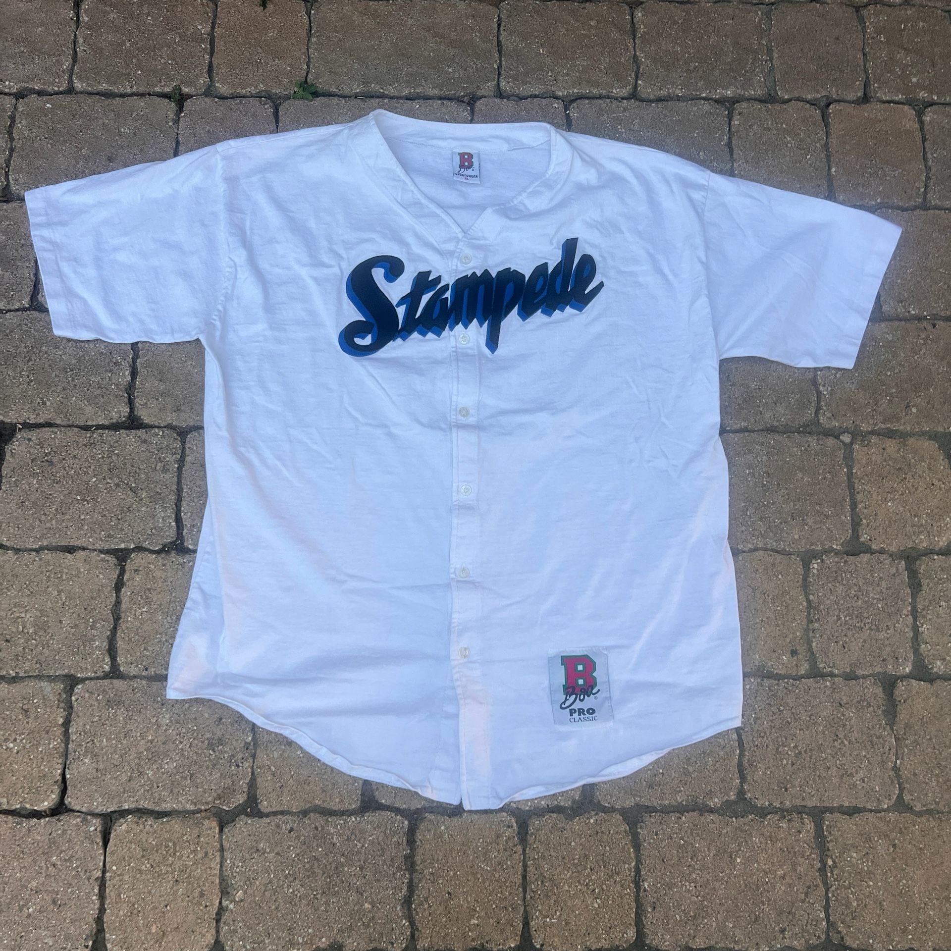 RARE Boa Classic Sportswear San Bernardino Stampede Baseball Jersey XL White 3