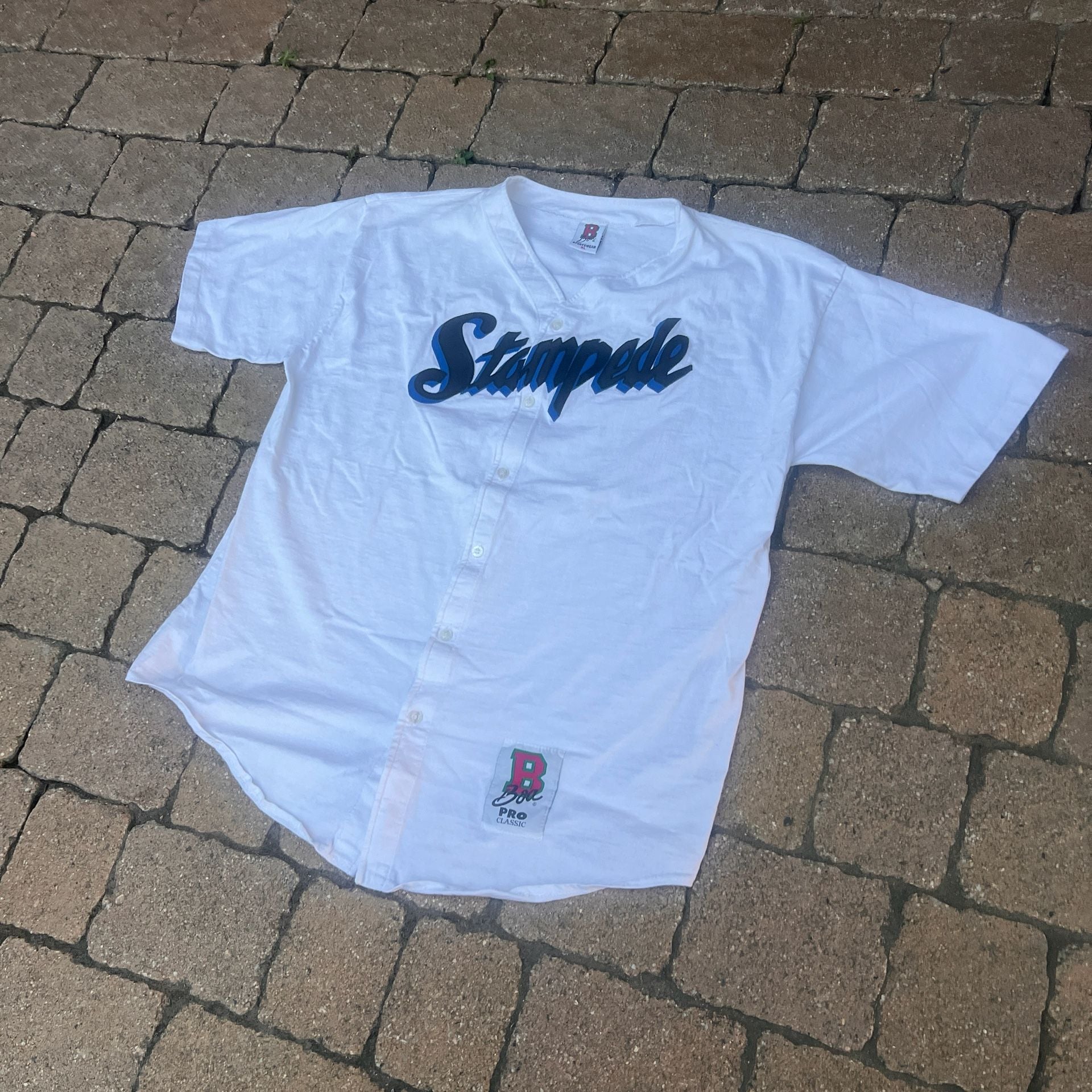 RARE Boa Classic Sportswear San Bernardino Stampede Baseball Jersey XL White 4