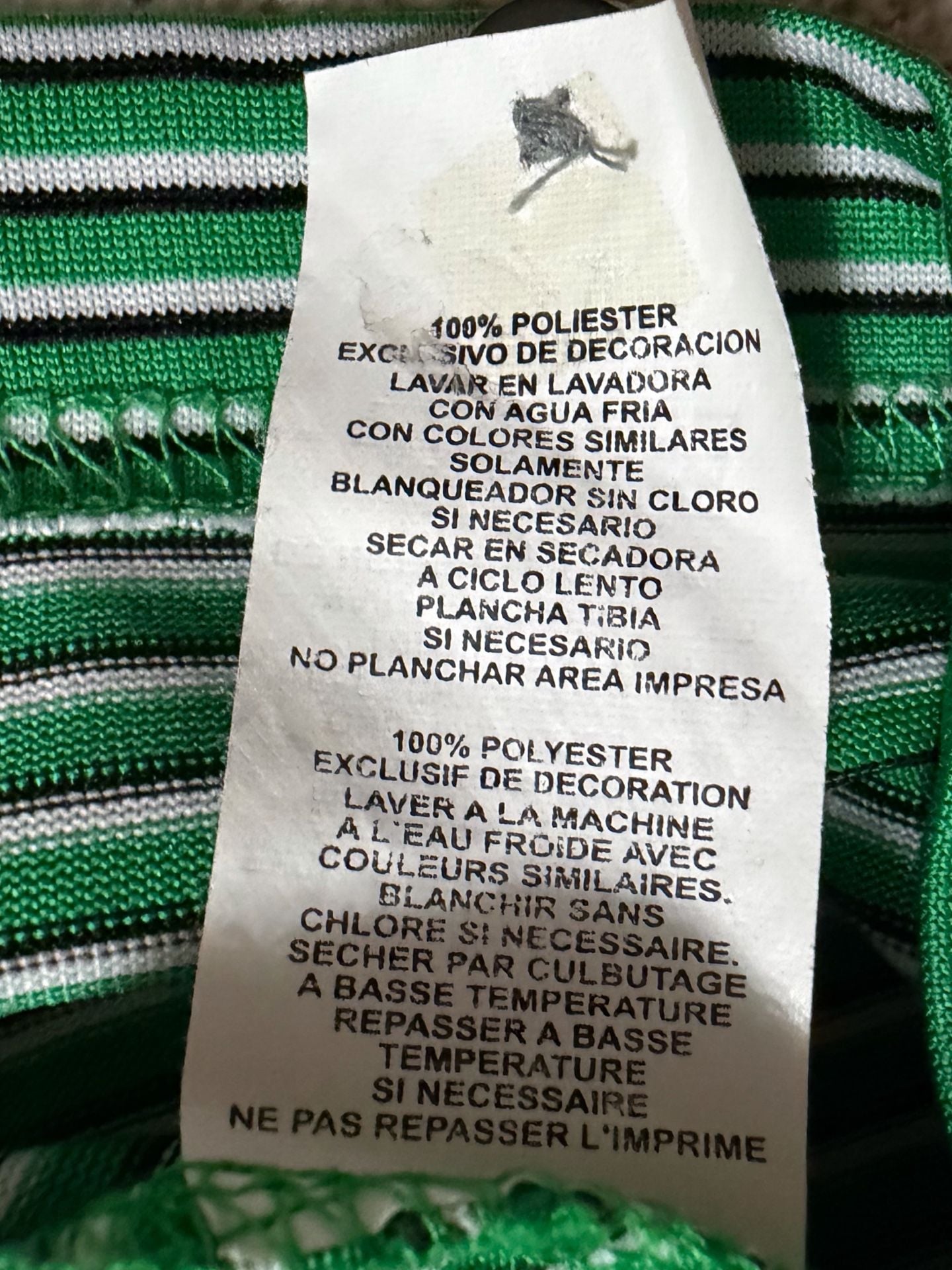 PGA Tour Polo Shirt Size L Green White Striped Golf Top 10