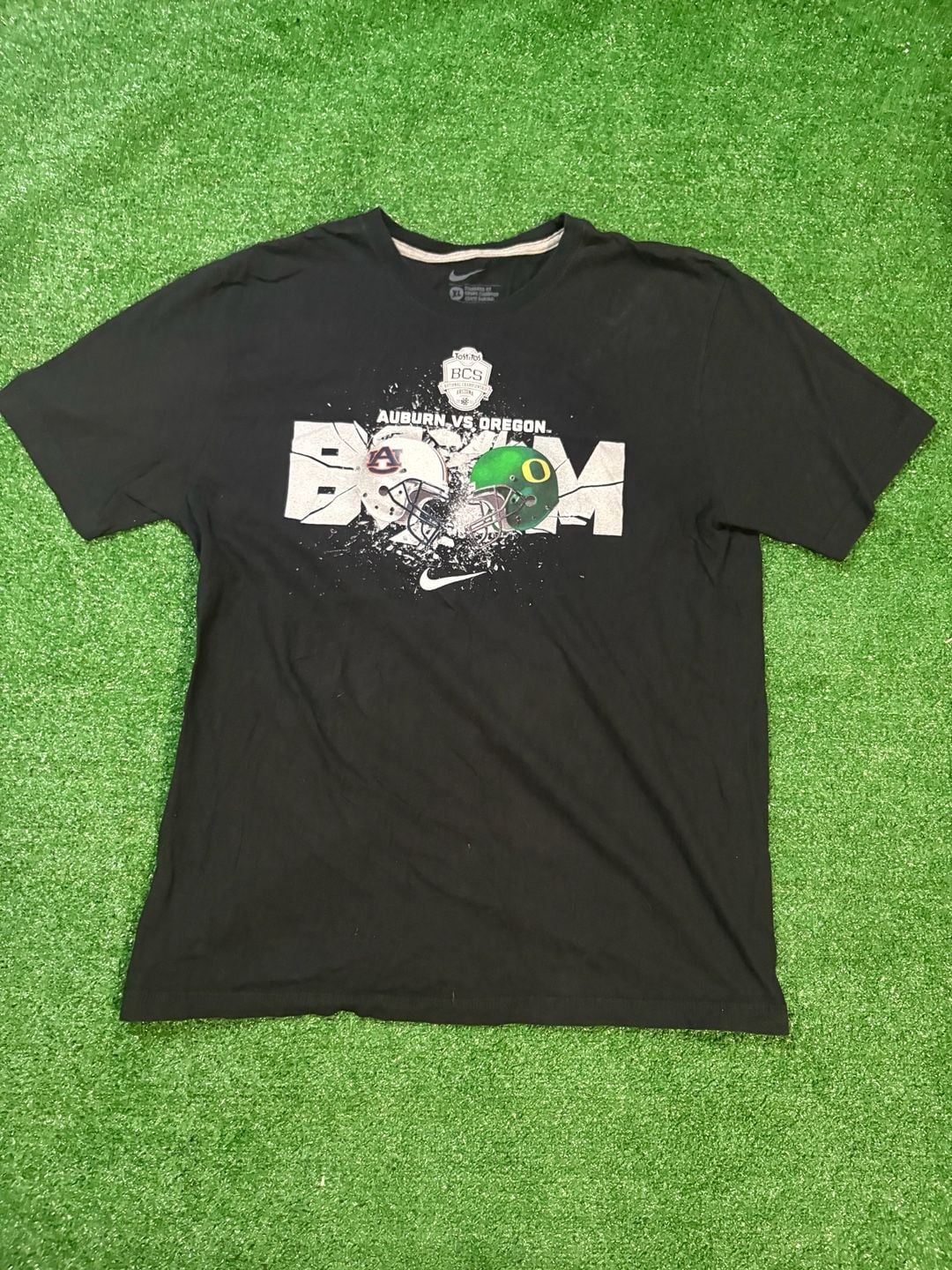 Nike BCS Auburn vs Oregon T-Shirt Size XL Black Football 2