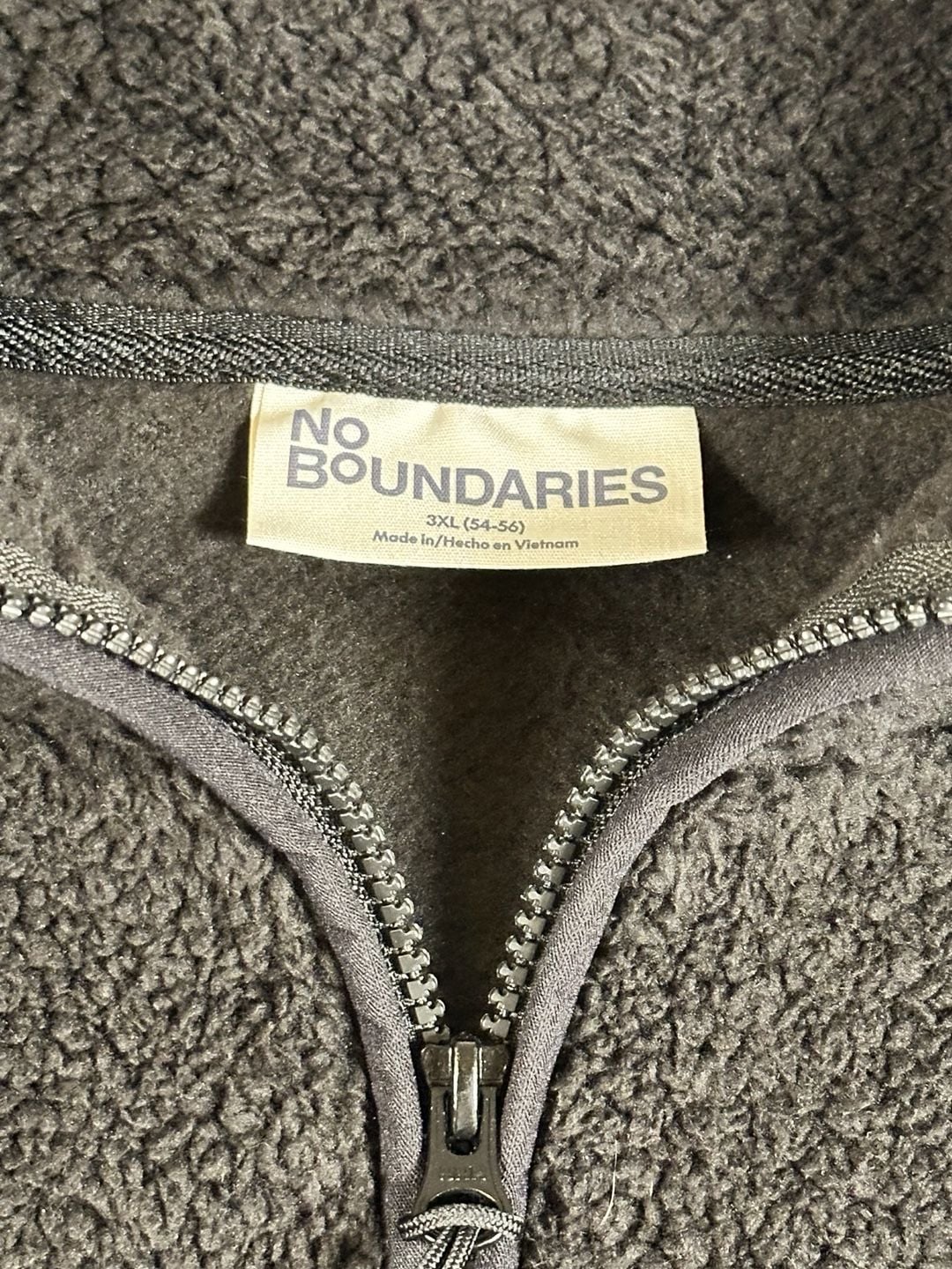 No Boundaries Sherpa Pullover Size 3XL Brown Fleece 1/4 Zip Sweatshirt 3