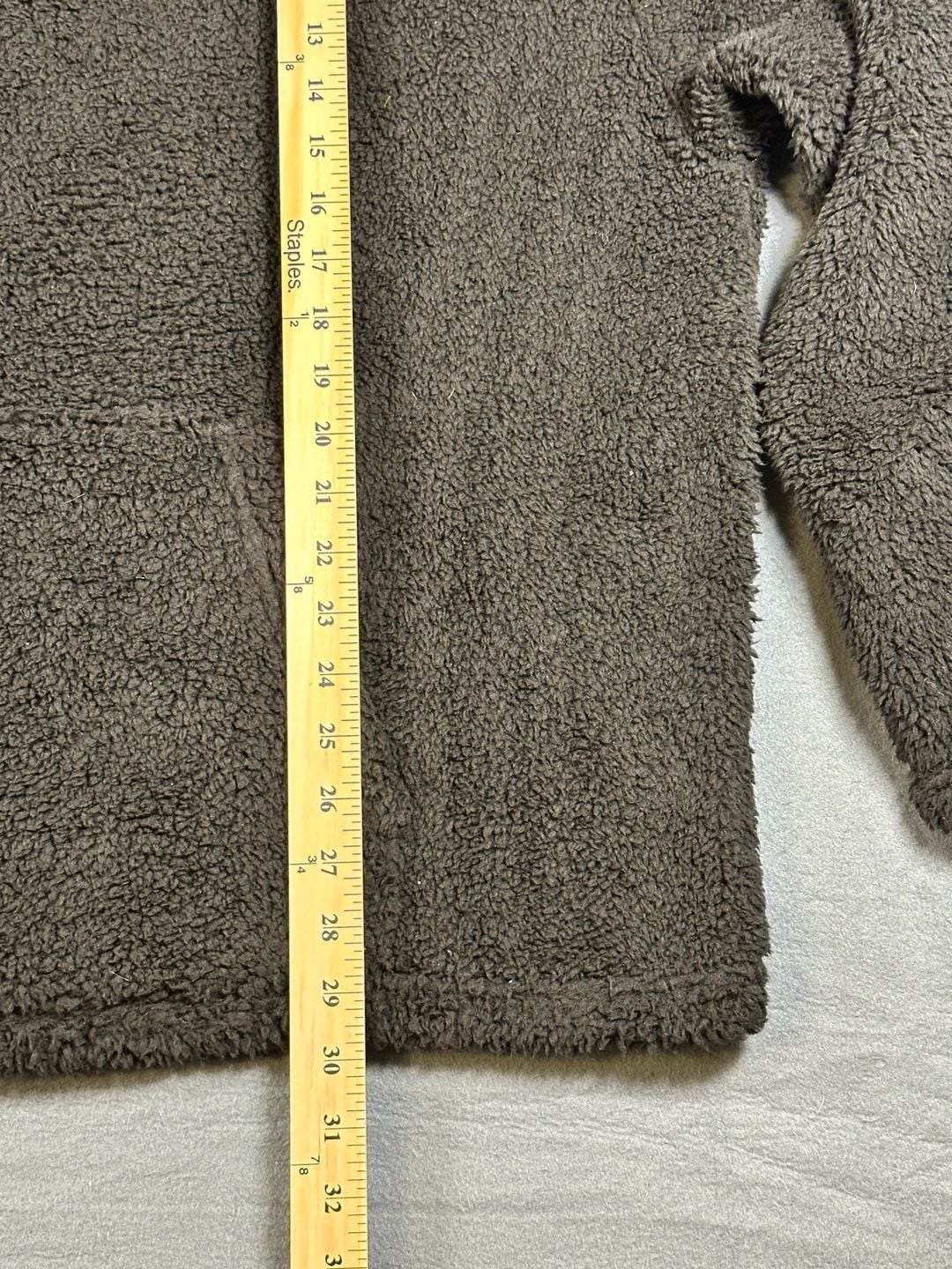 No Boundaries Sherpa Pullover Size 3XL Brown Fleece 1/4 Zip Sweatshirt 4