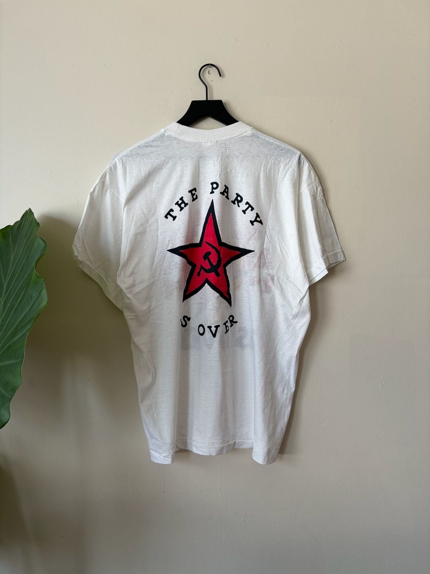 Vintage 90s Communism USSR The Party Is Over Vintage T-Shirt Size L 5