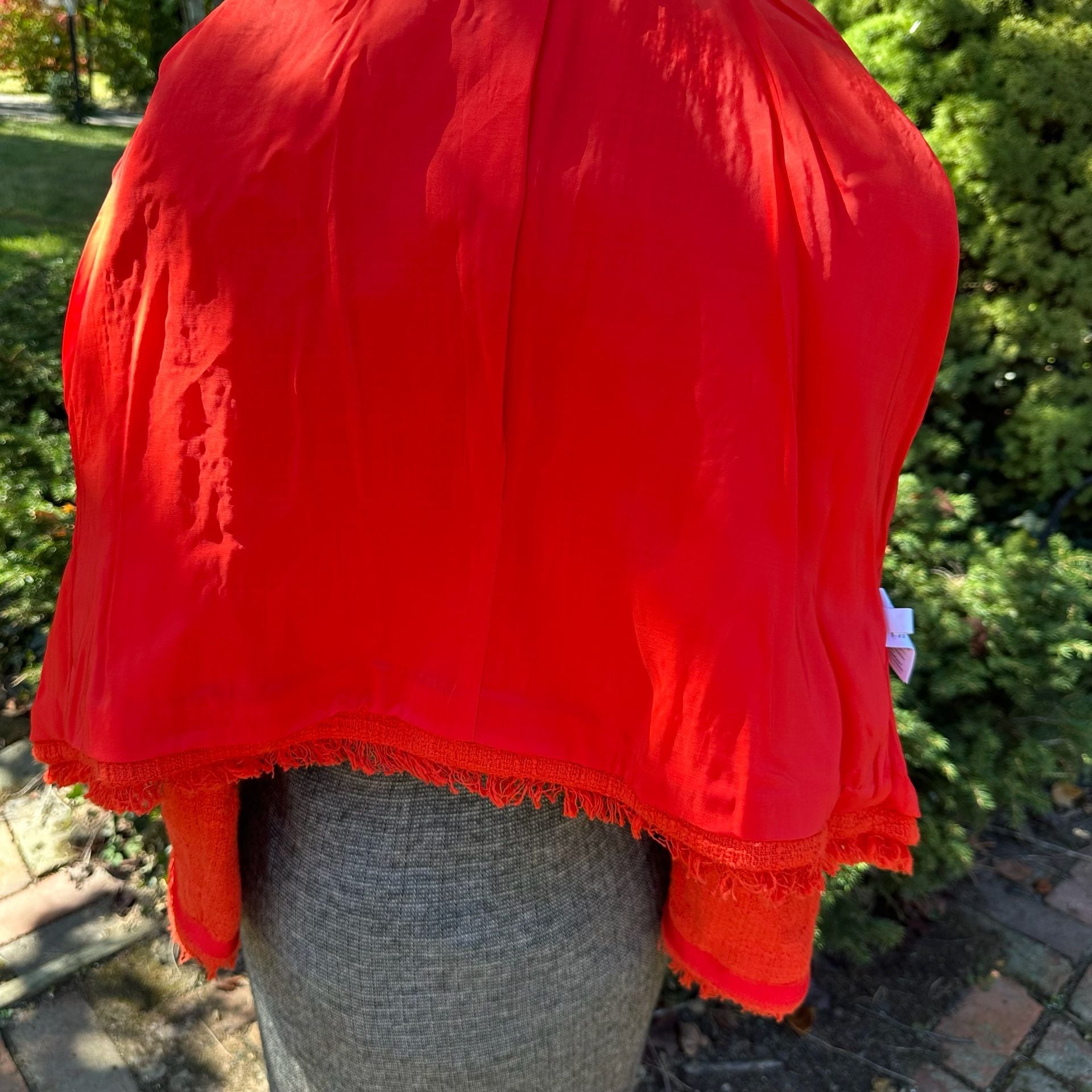 J.Crew Tweed Moto Jacket Size 6 Red Asymmetrical Zip 14