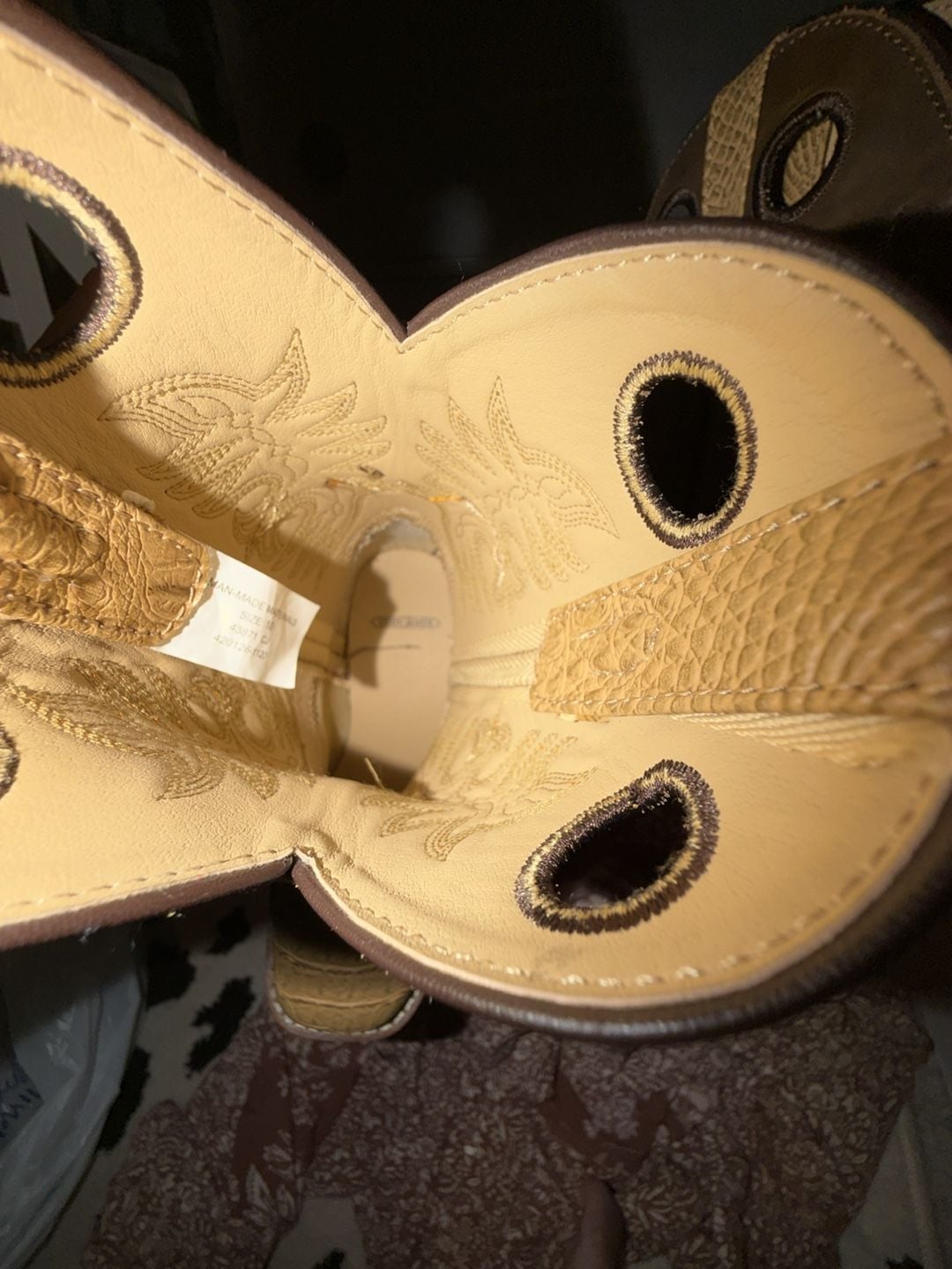 Cody James Gator Print Western Boots Size 10 Tan Brown Square Toe 10