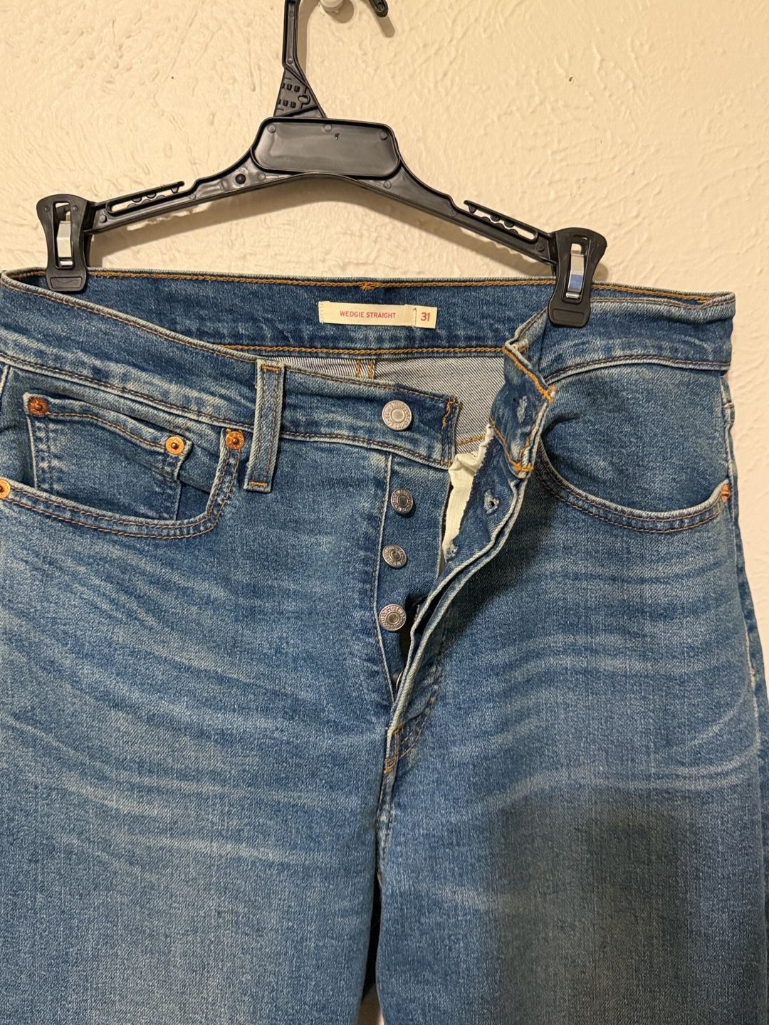 Levi's 501 Original Wedgie Straight Jeans Size 31 Medium Wash 4