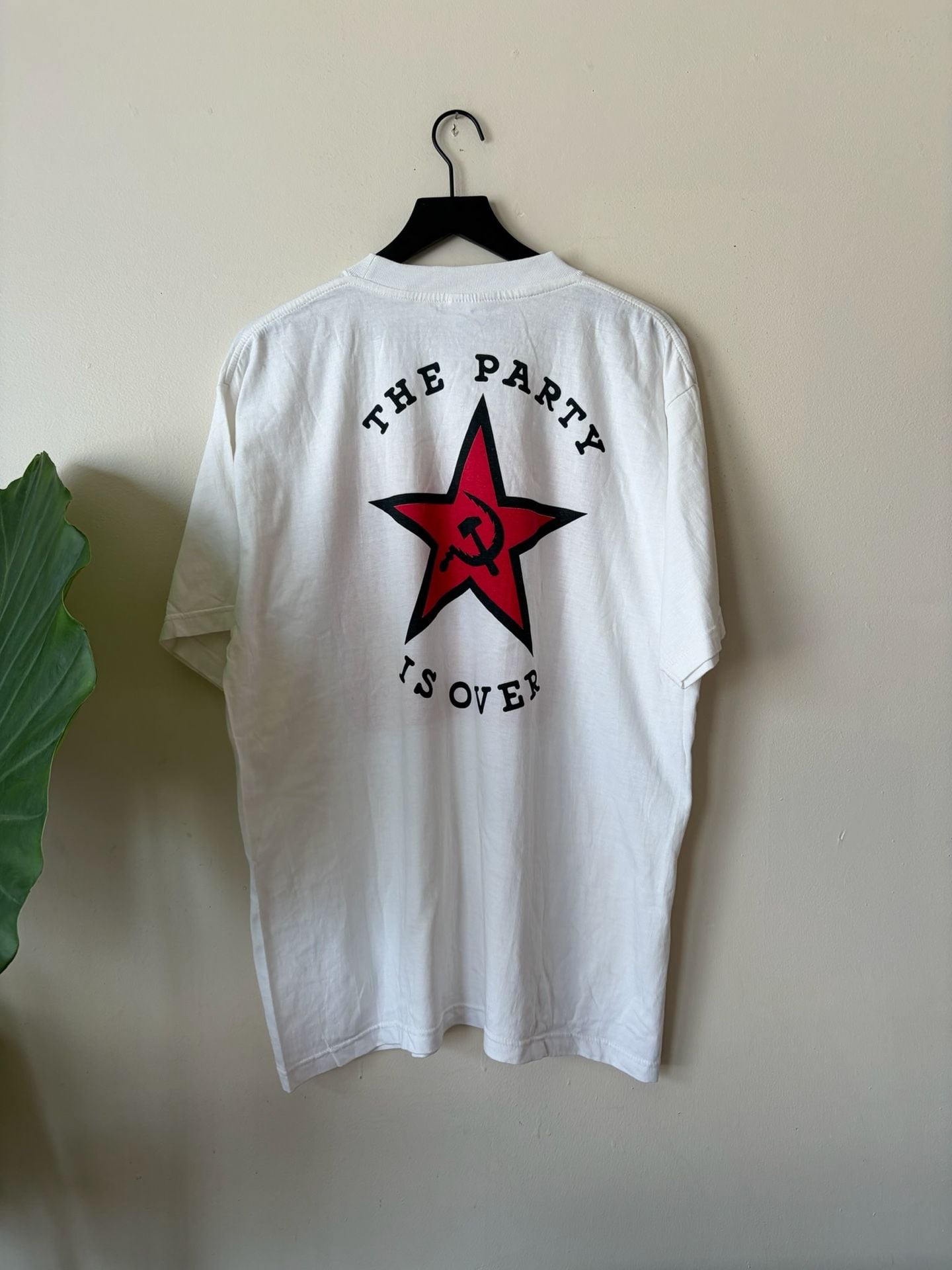Vintage McLenin's The Party Is Over Graphic T-Shirt White USSR 5