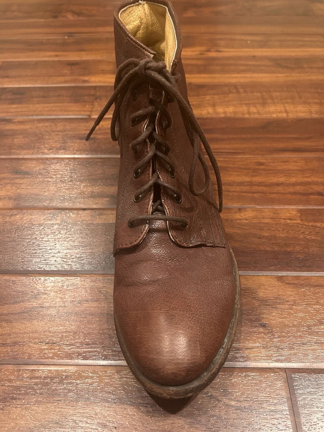 Frye Carson Brown Leather Lace-Up Ankle Boots – Women's Size 10B EUC MSRP $378 5