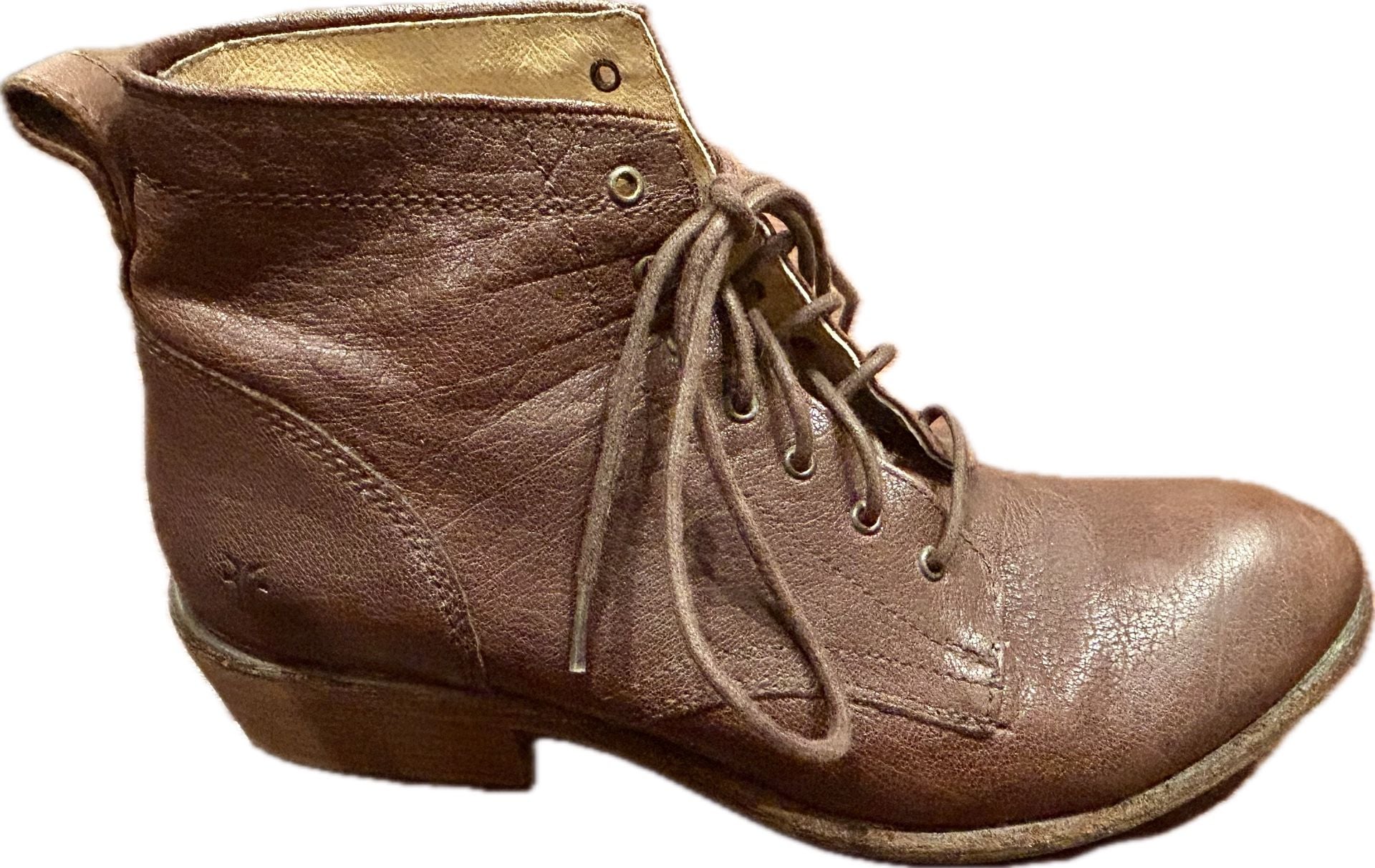 Frye Carson Brown Leather Lace-Up Ankle Boots – Women's Size 10B EUC MSRP $378 12