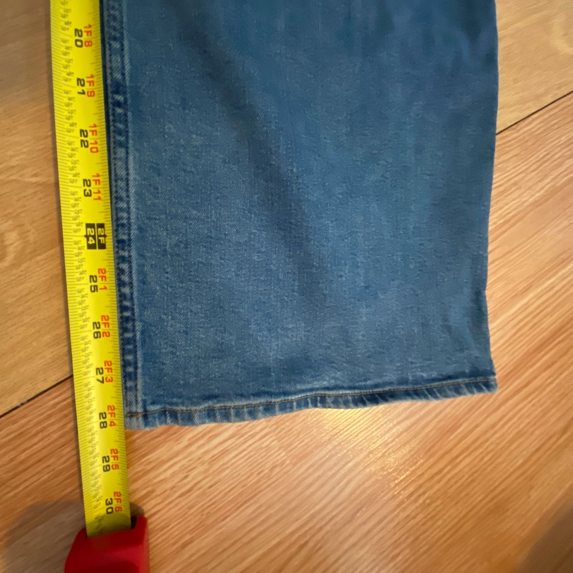 H&M Wide Leg Jeans Size 10 Blue Denim 12