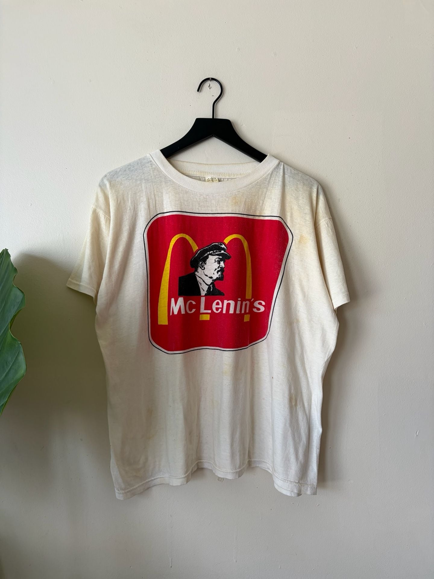 Vintage McLenin's Graphic T-Shirt Size L White Cotton Vintage USSR 2