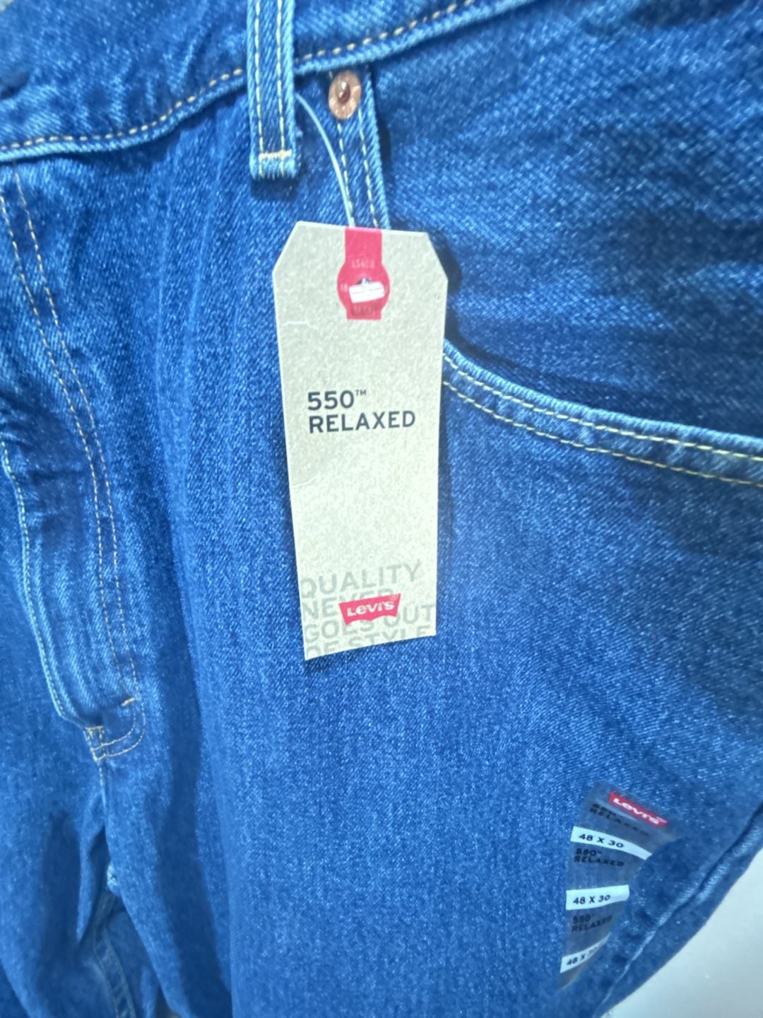 Levi's 550 Relaxed Jeans 48x30 Blue Denim 3