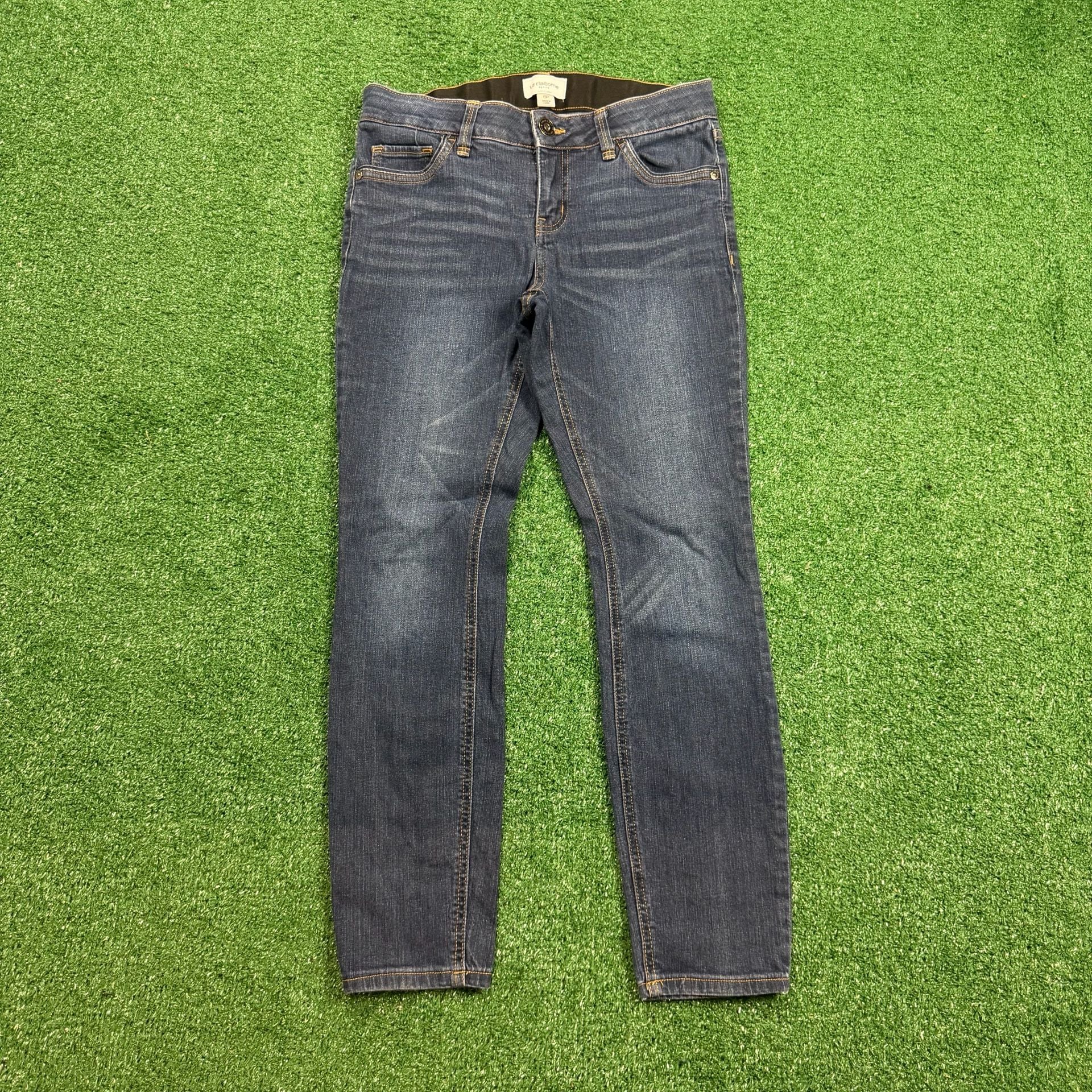 Liz Claiborne Petite Jeans Size 6P Dark Wash Skinny 2