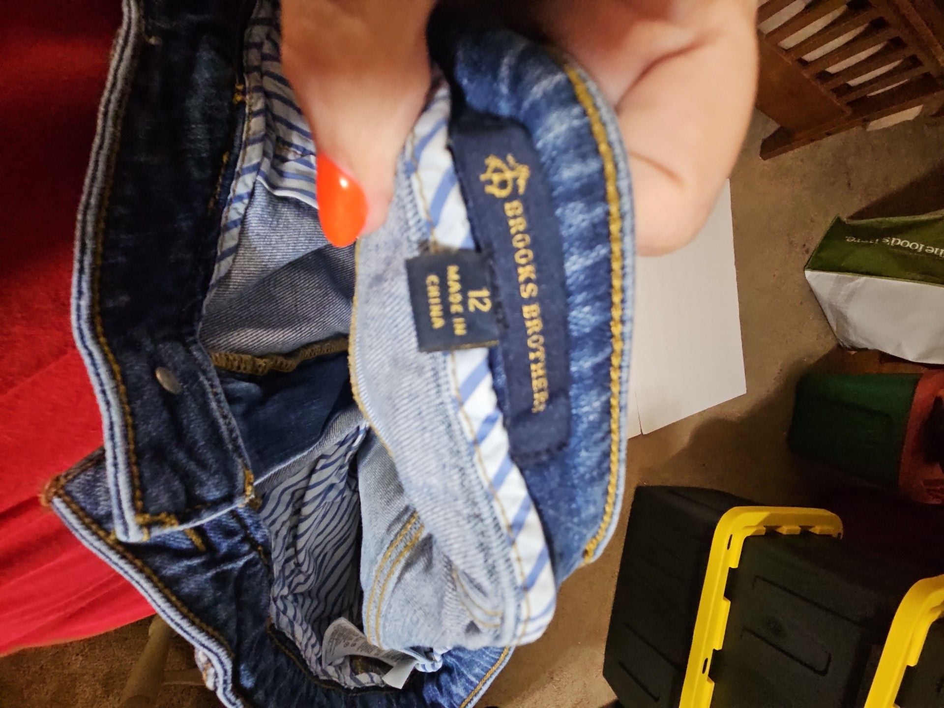 Brooks Brothers Jeans Size 12 Straight Leg Blue Denim 3