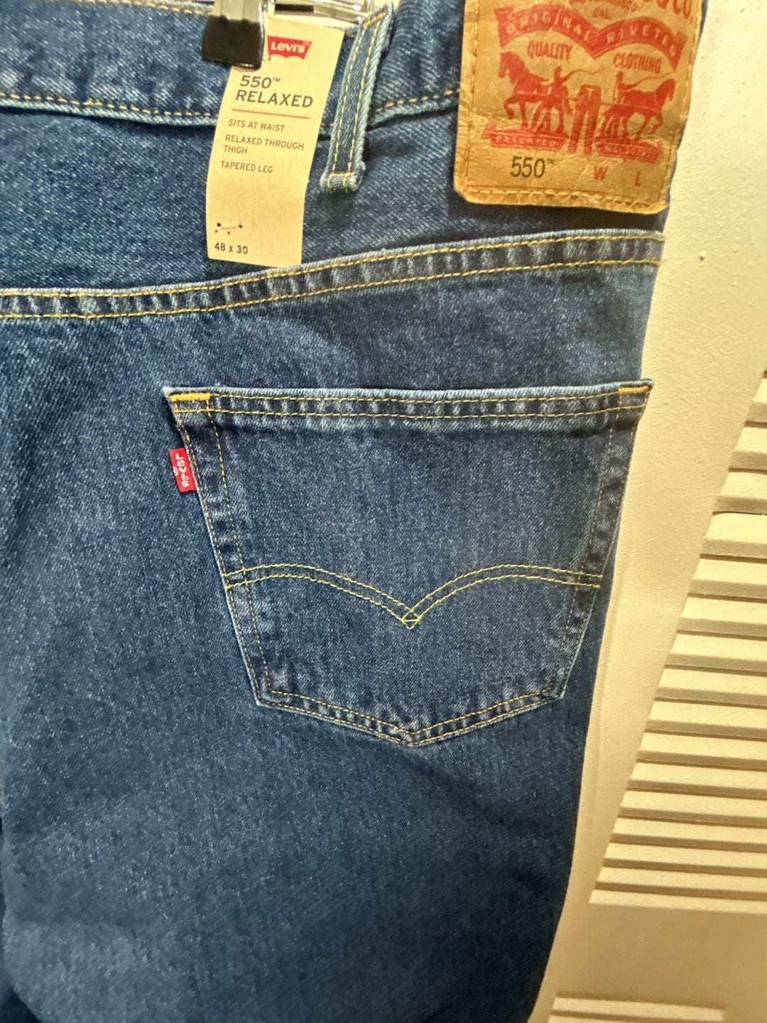 Levi's 550 Relaxed Jeans 48x30 Blue Denim 9