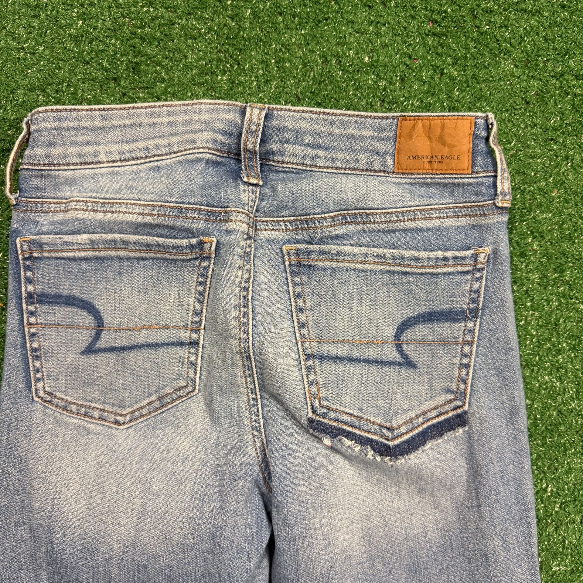 American Eagle Super Stretch X Skinny Jeans Size 4 Regular Light Wash 4