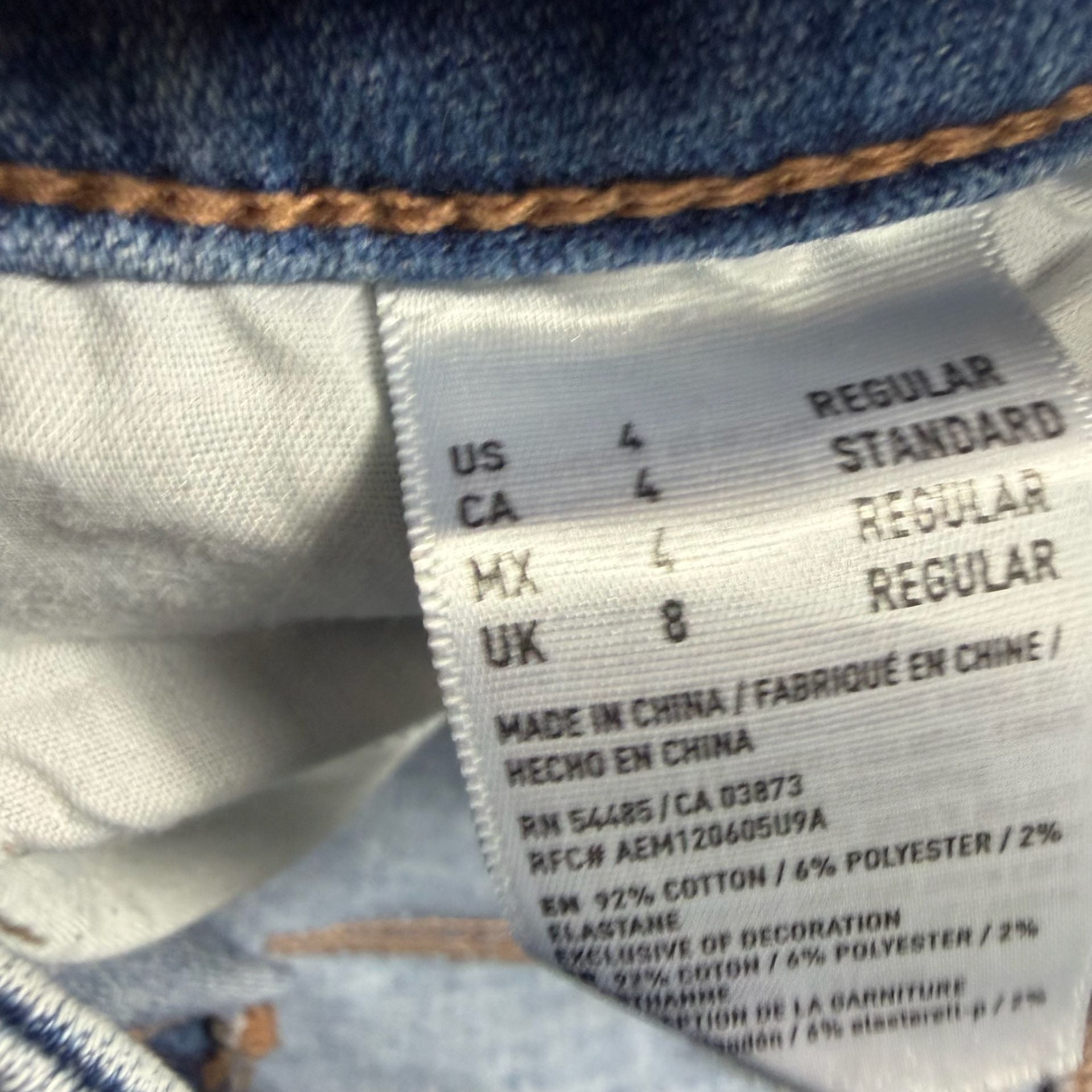 American Eagle Super Stretch X Skinny Jeans Size 4 Regular Light Wash 6