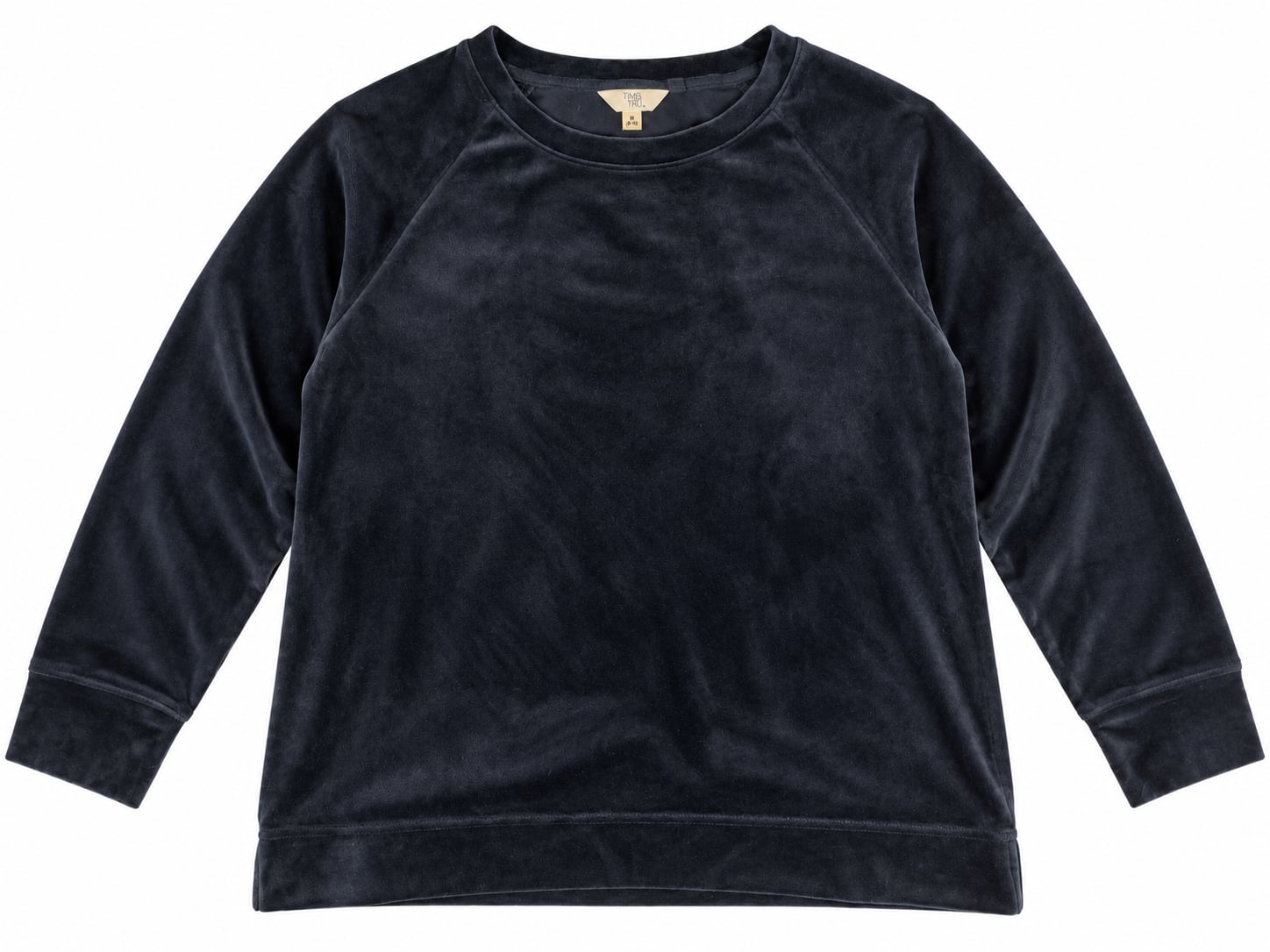 Time and Tru Velour Sweatshirt Size S (4-6) Blue Long Sleeve 2