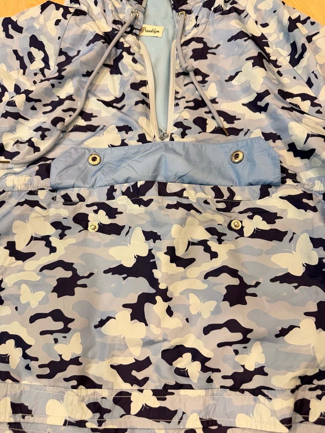 Bella & Brooklyn Anorak Jacket Blue Camo Butterfly 5