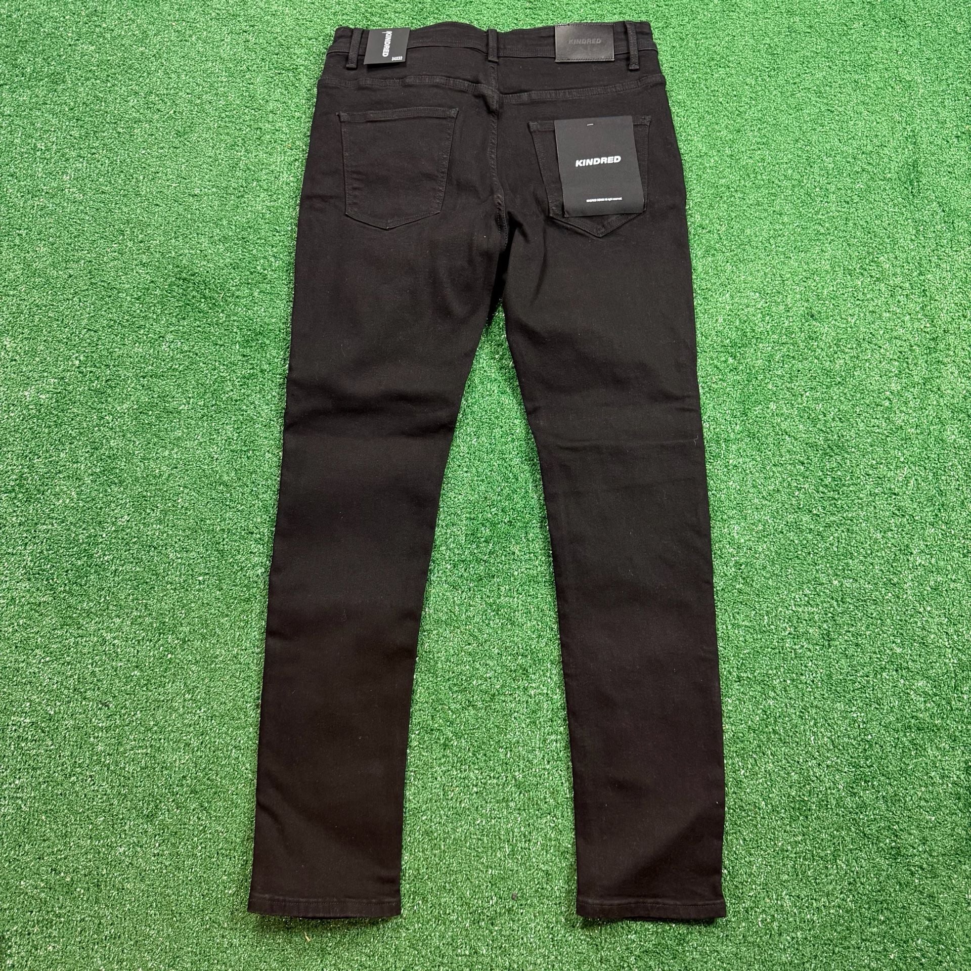 Kindred Rhinestone Dove Black Slim Jeans 34x32 New With Tags 3