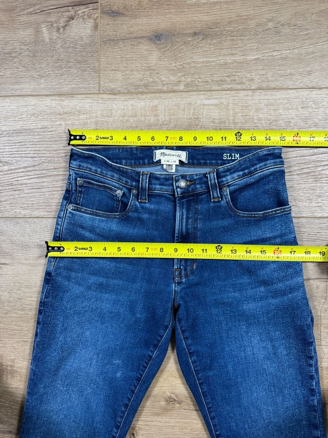 Madewell Men’s Slim Jeans Blue Stretch Denim W30 L32 10