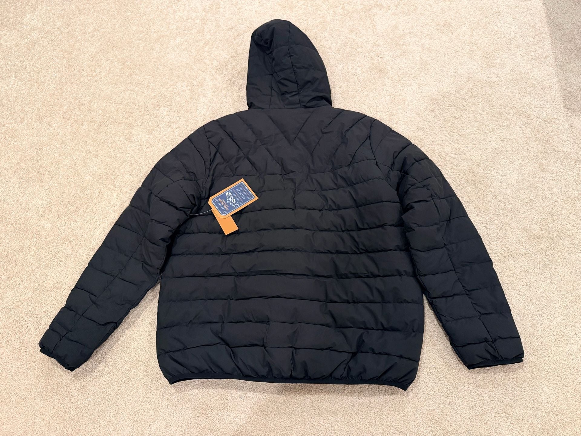 Bass Creek Outfitters Puffer Jacket Size XL Black Hooded 8