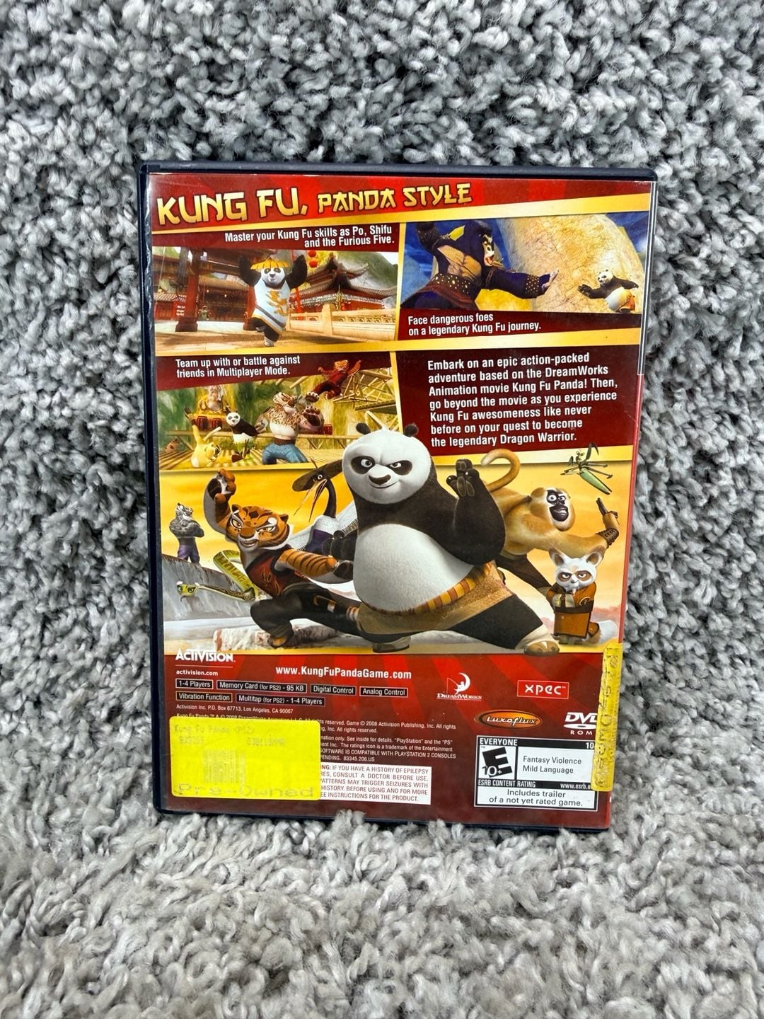 Kung Fu Panda PlayStation 2 PS2 Game Case and Disc 2