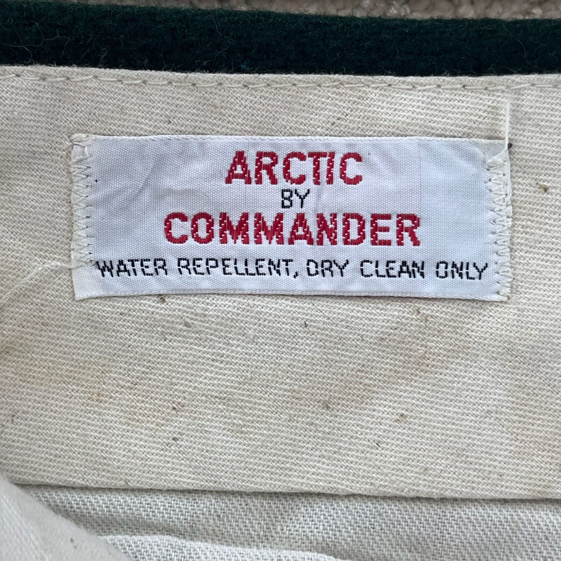 VTG 60s/70s Arctic Commander Green Wool Hunting Pants 34x33 USA Talon 42 Mens 4