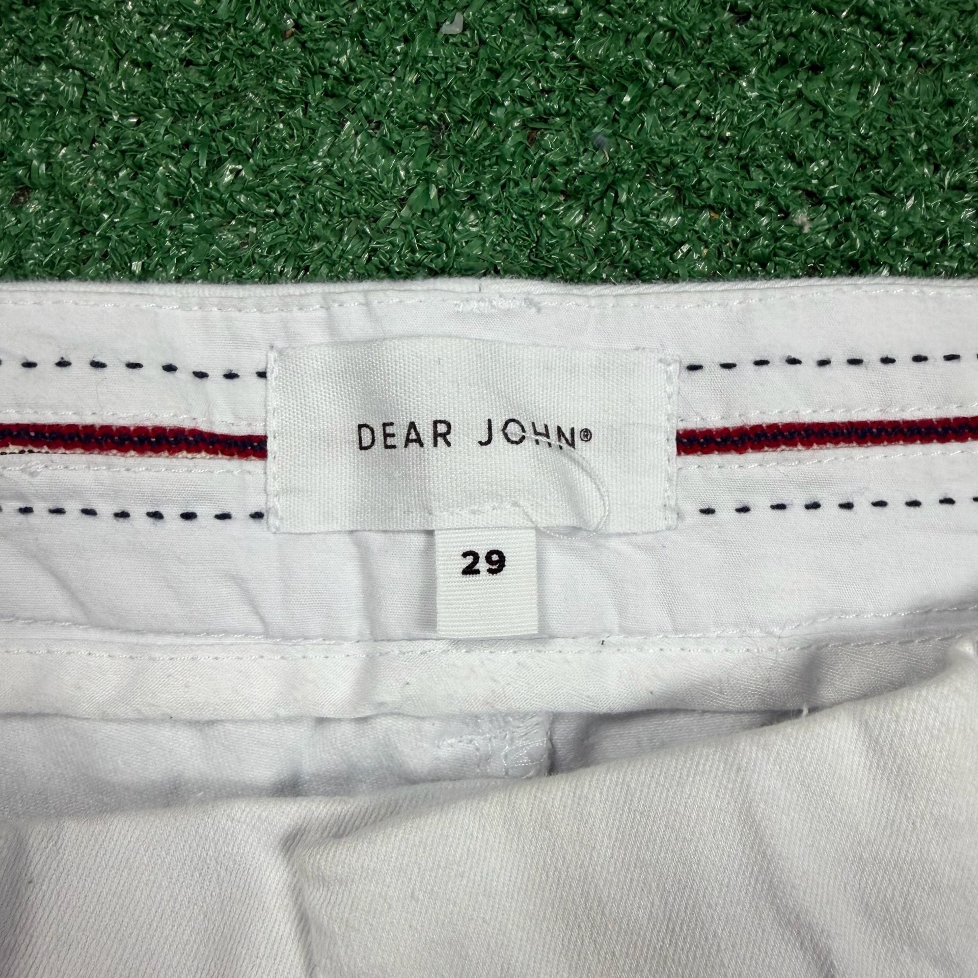 Dear John Cuffed Denim Shorts Size 29 White 4