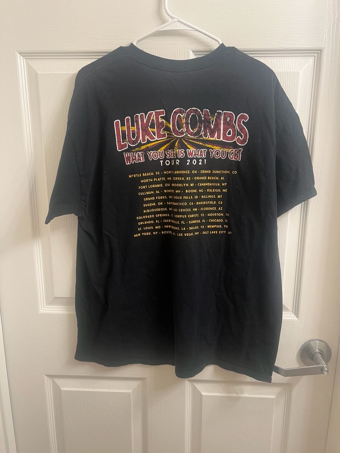 Gildan Luke Combs What You See Is What You Get Tour 2021 T-Shirt XL 5