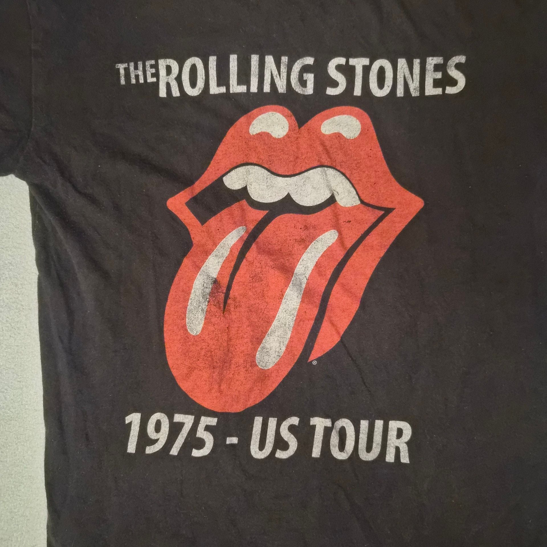 The Rolling Stones 1975 US Tour T-Shirt Size M Black 3