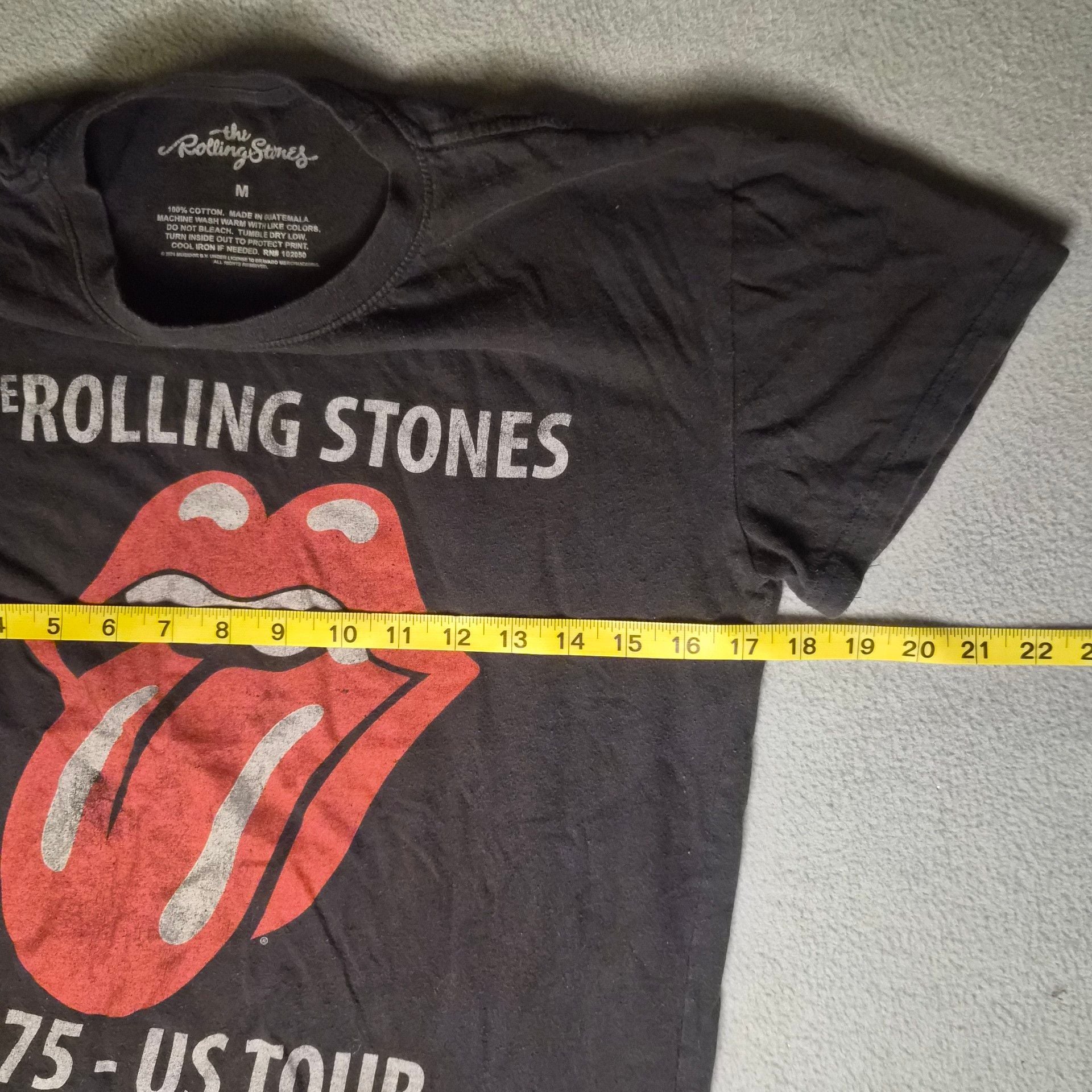 The Rolling Stones 1975 US Tour T-Shirt Size M Black 7