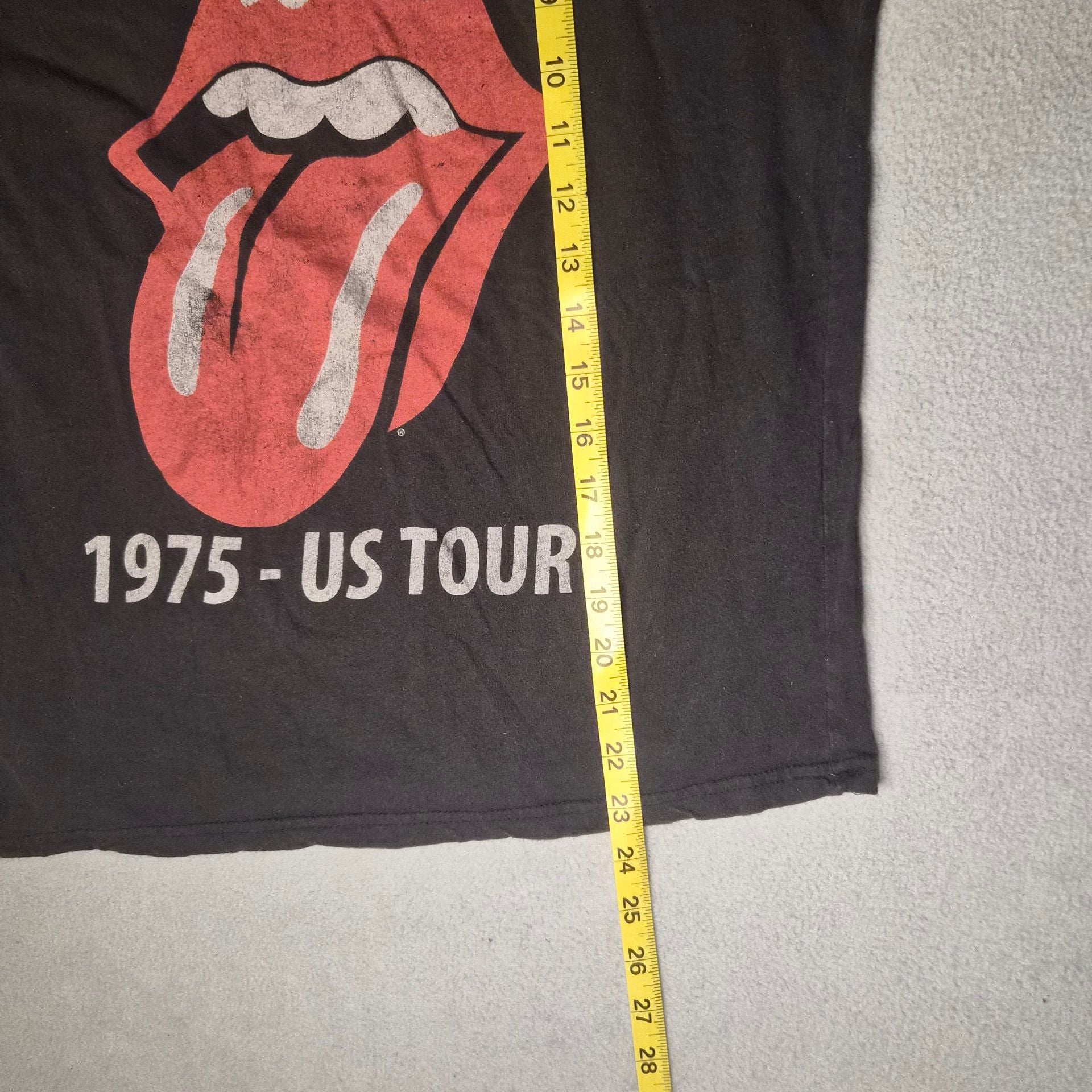The Rolling Stones 1975 US Tour T-Shirt Size M Black 8