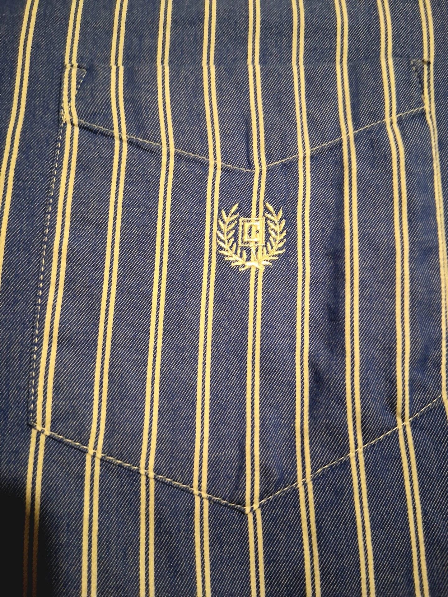 Chaps Striped Long Sleeve Button Down Shirt Blue 3