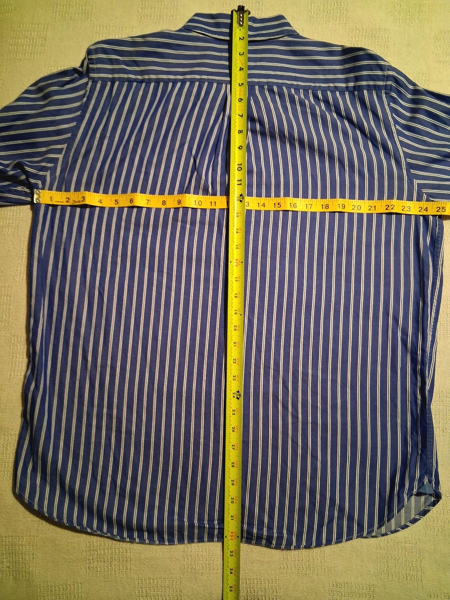 Chaps Striped Long Sleeve Button Down Shirt Blue 6
