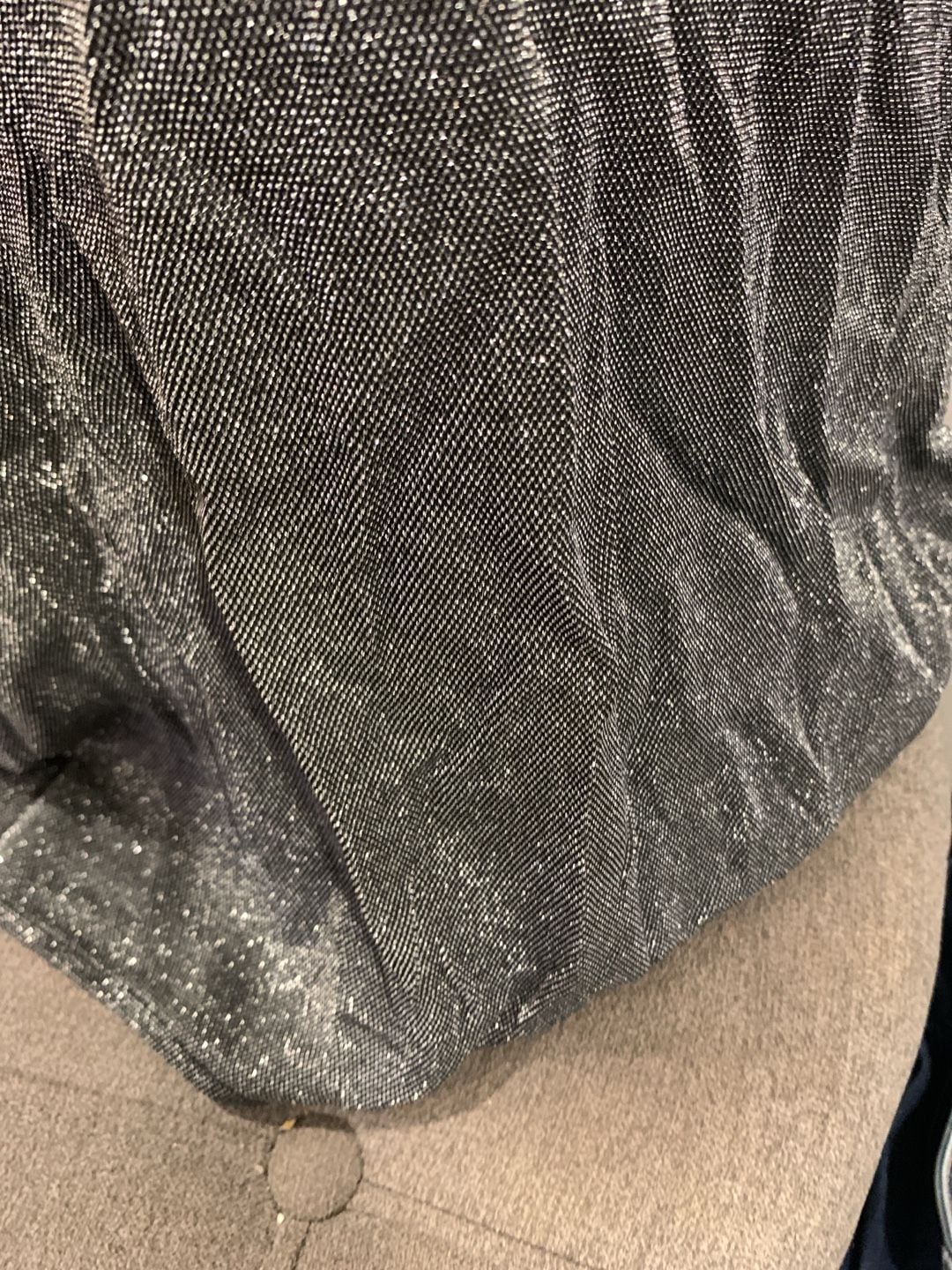Y2k Metallic Beaded Cami Top Silver Black Sparkle Party Clubwear 7