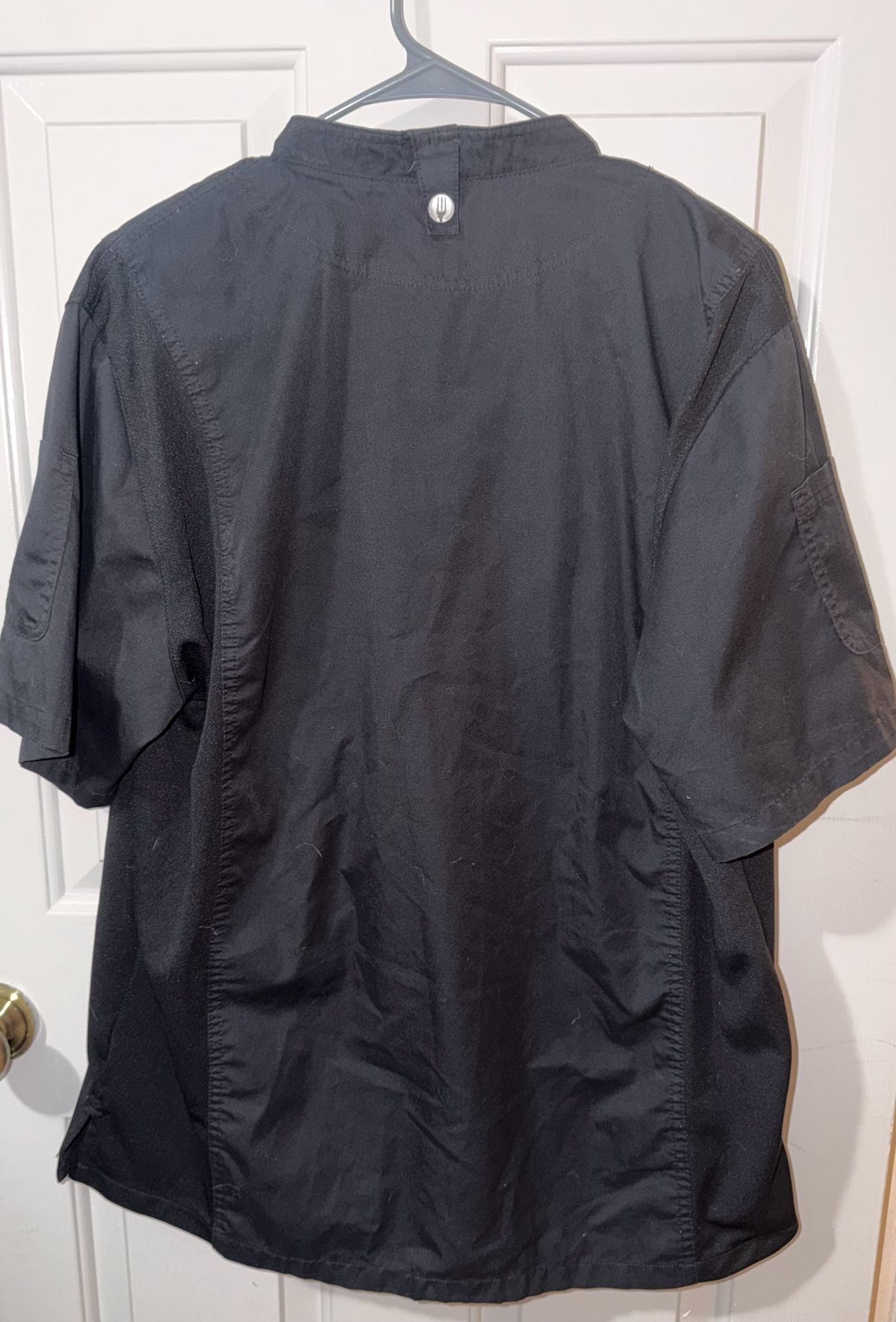 Chef Works Texas Roadhouse Chef Coat Size XL Black Short Sleeve 5