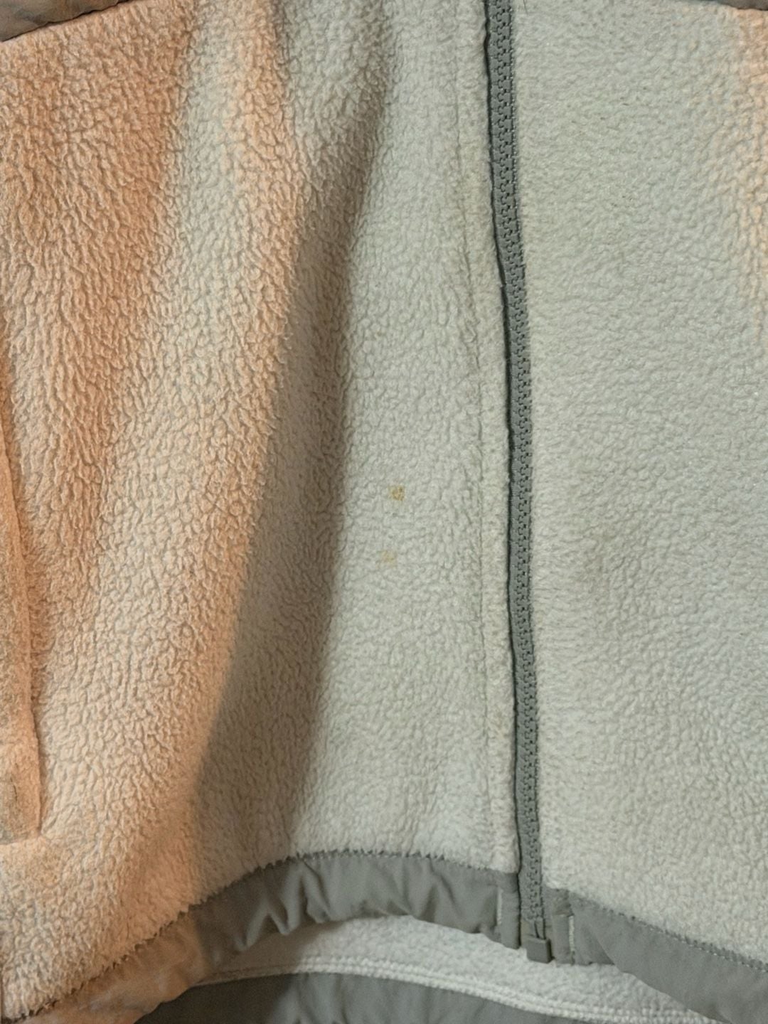 The North Face Fleece Jacket Size L/G Grey White Full Zip 3