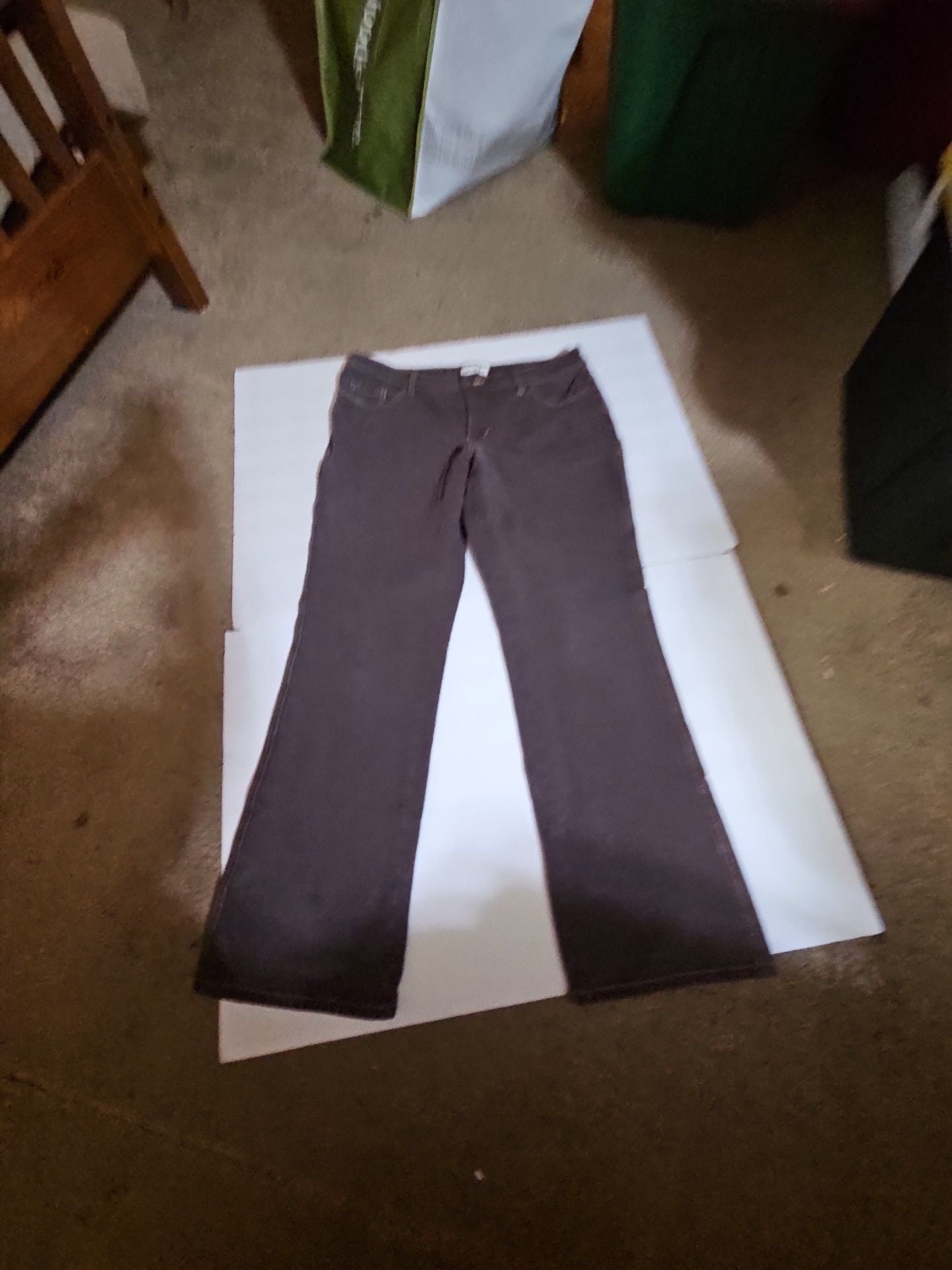 Coldwater Creek Pants Size P12 Brown Corduroy Flare 2