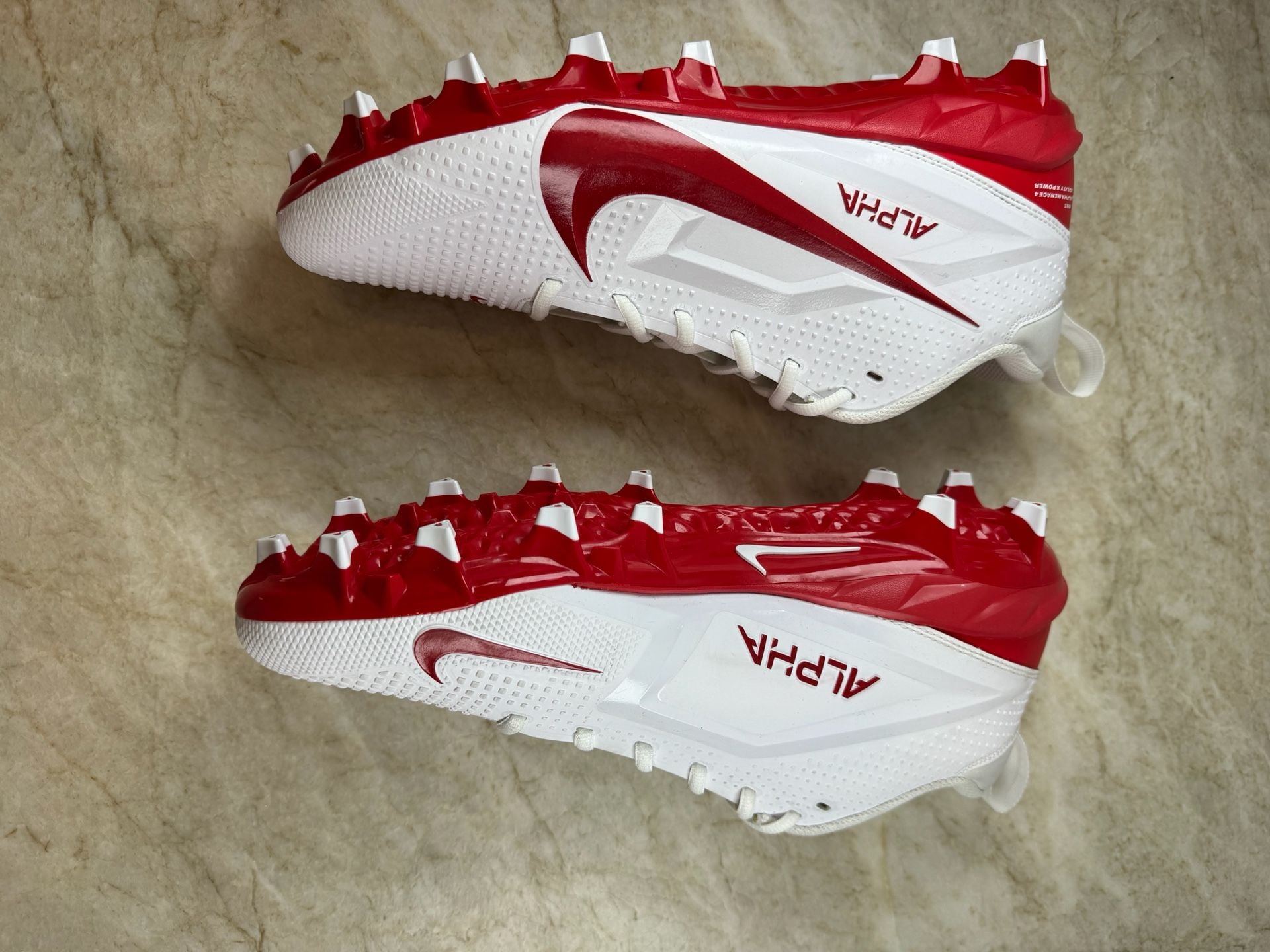 Nike Alpha Menace 4 Varsity Football Cleats White Red Men’s 12 FN0027-102 4