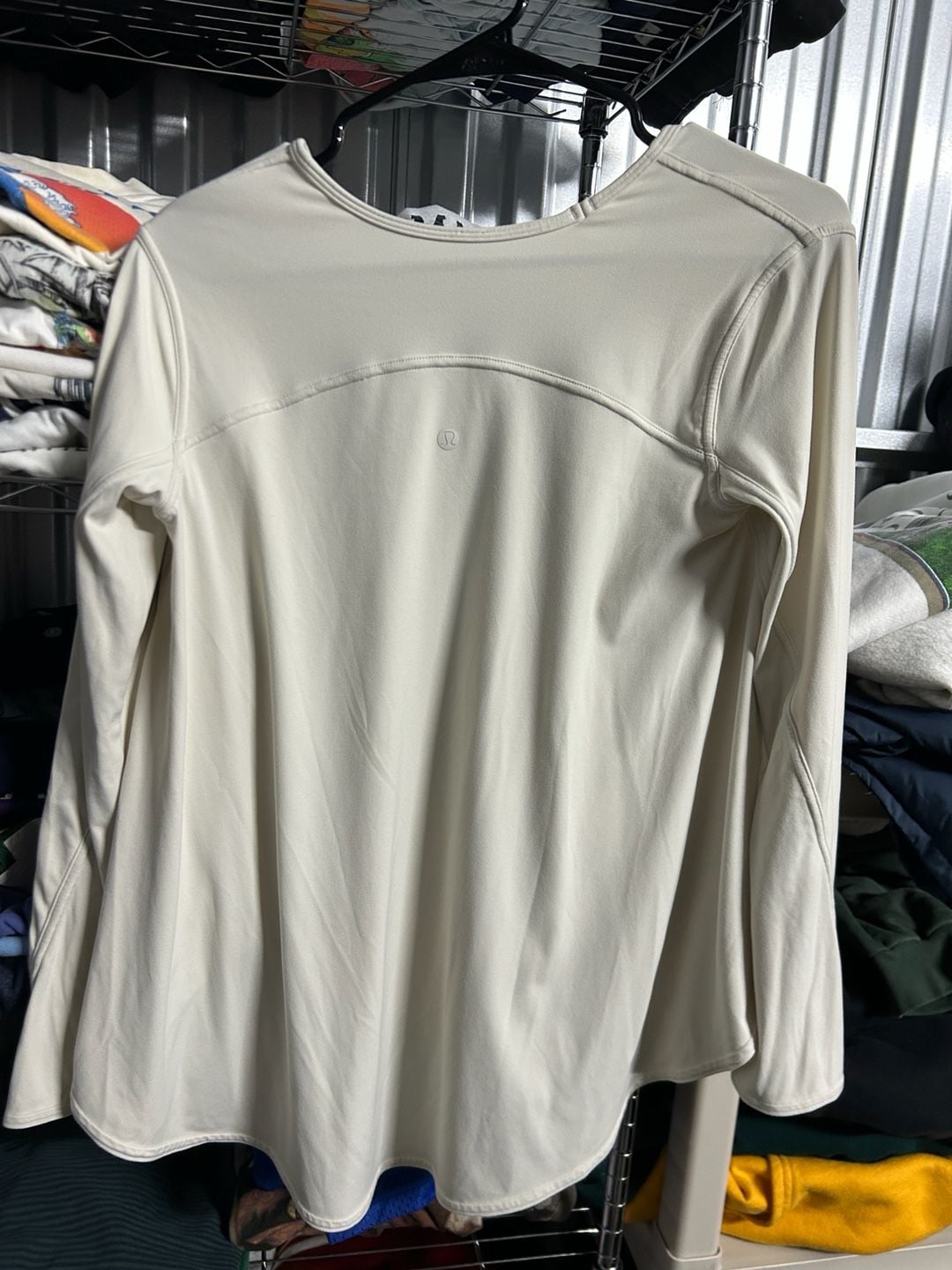 Lululemon Back in Action V-Neck Long Sleeve Shirt White 3