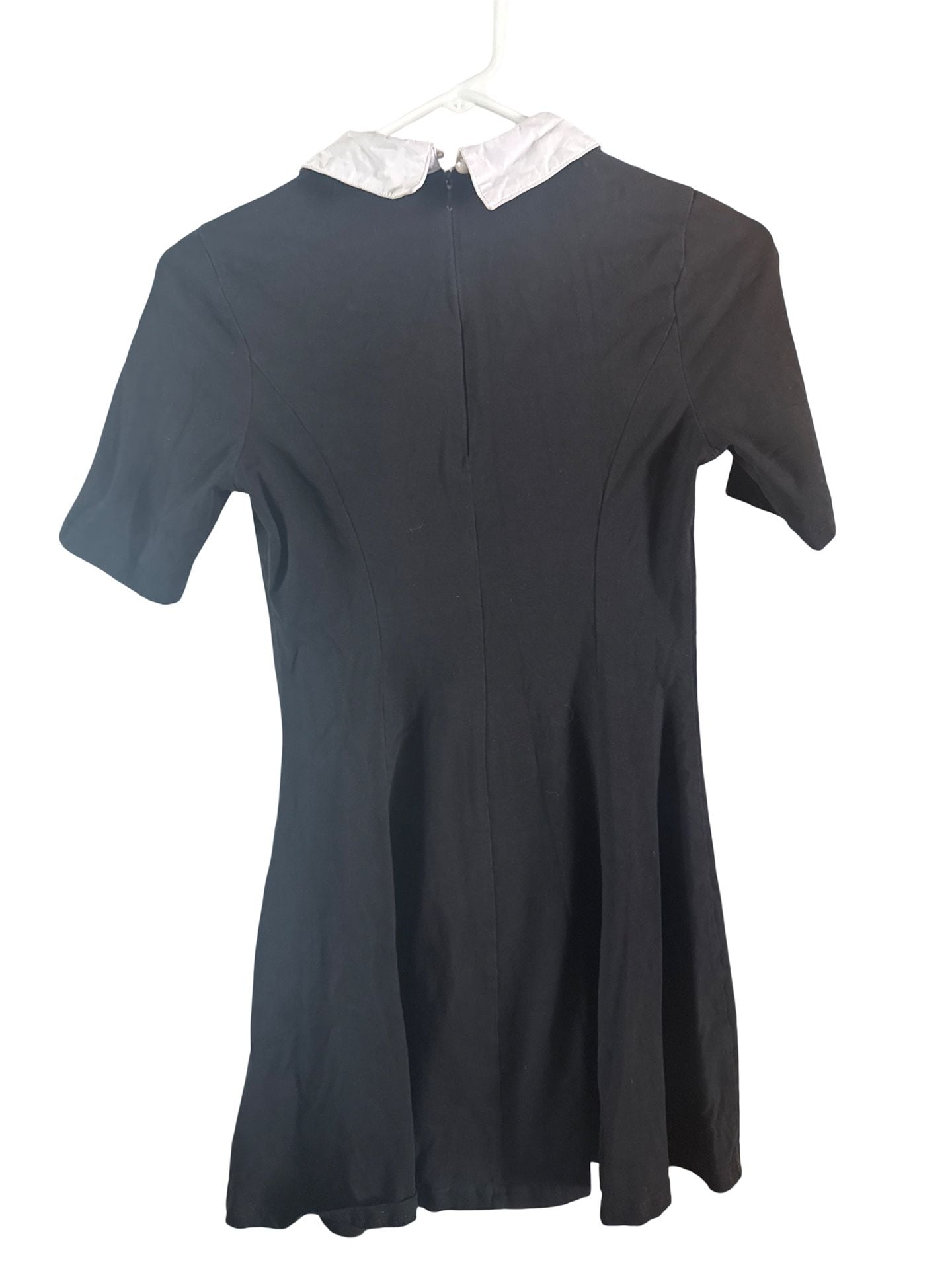 Aphratti Peter Pan Collar Fit and Flare Dress Size S Black 2