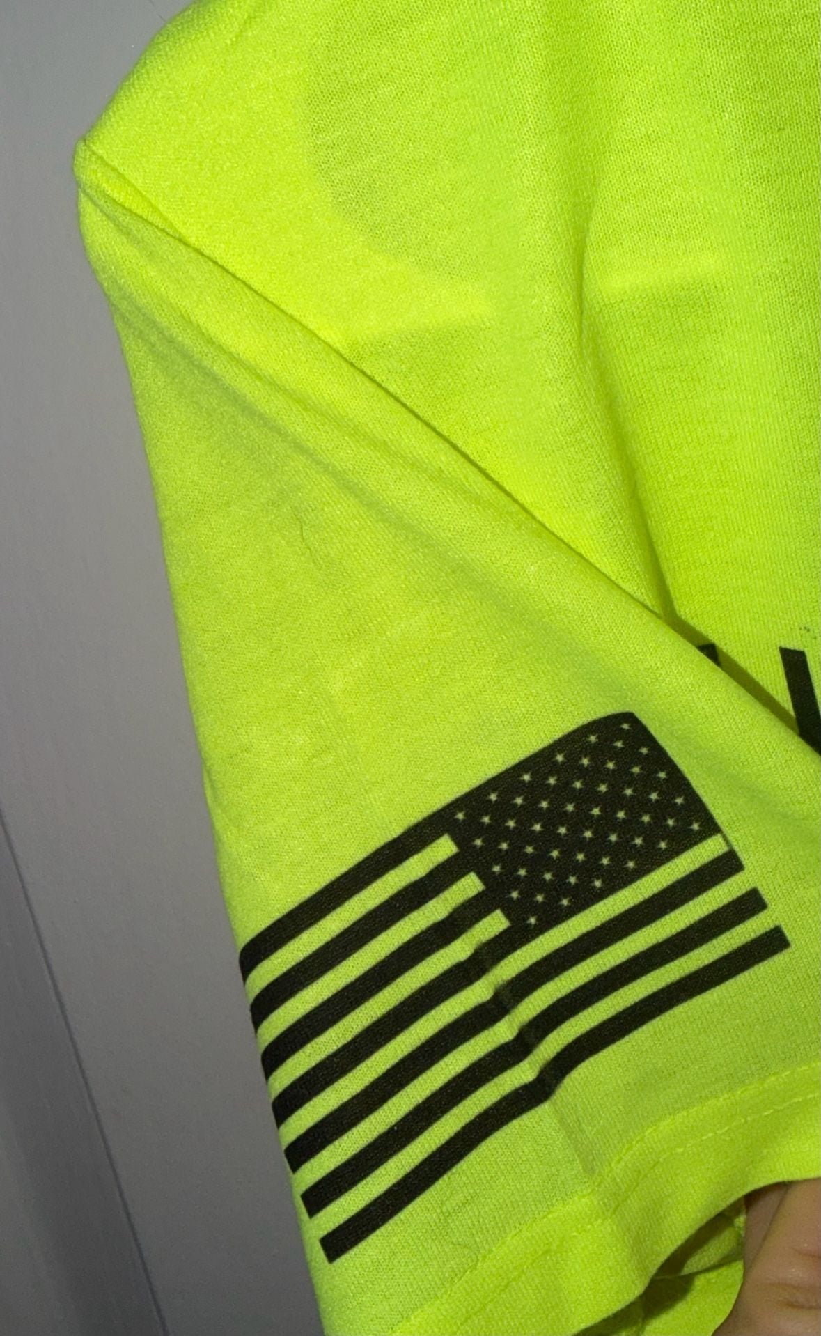Jerzees Texas Roadhouse Honor Them Veterans Safety Yellow T-Shirt 3
