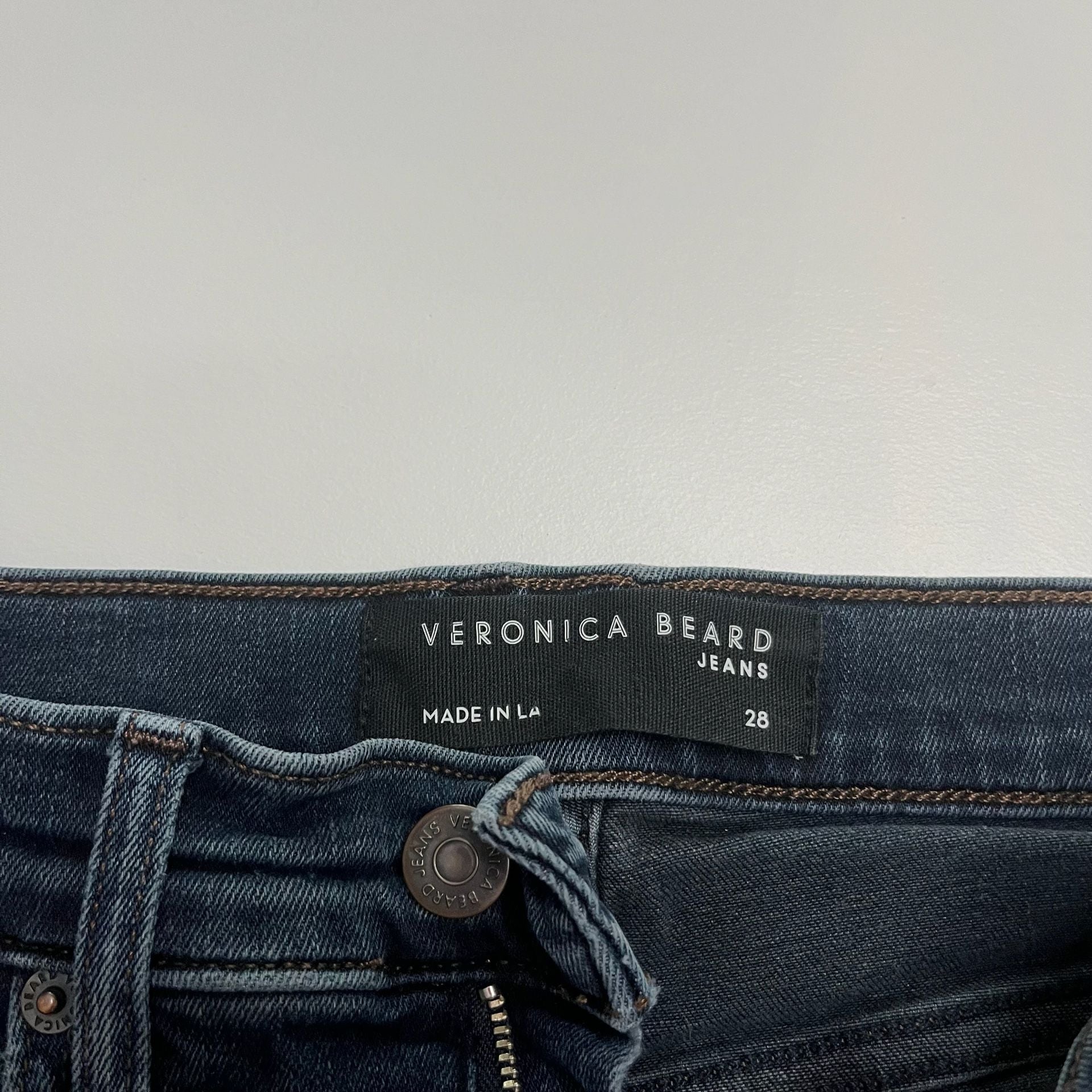 Veronica Beard Beverly Flare Jeans Size 28 Dark Blue Denim 4