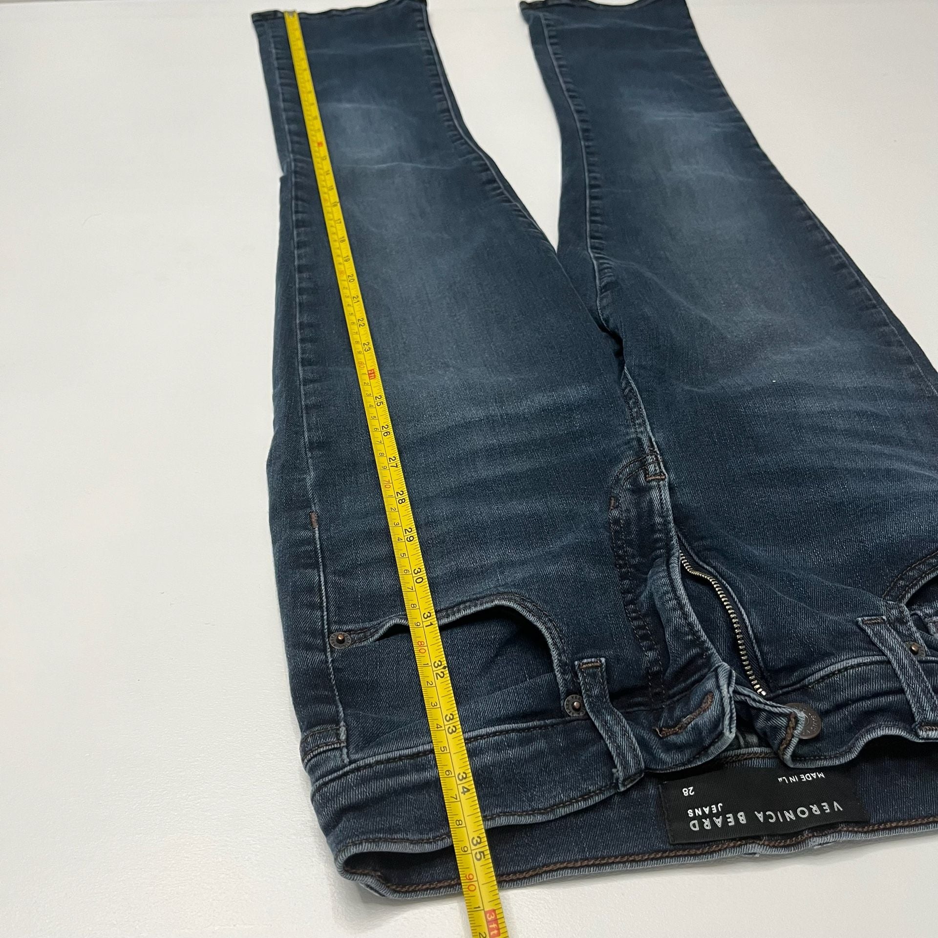 Veronica Beard Beverly Flare Jeans Size 28 Dark Blue Denim 7