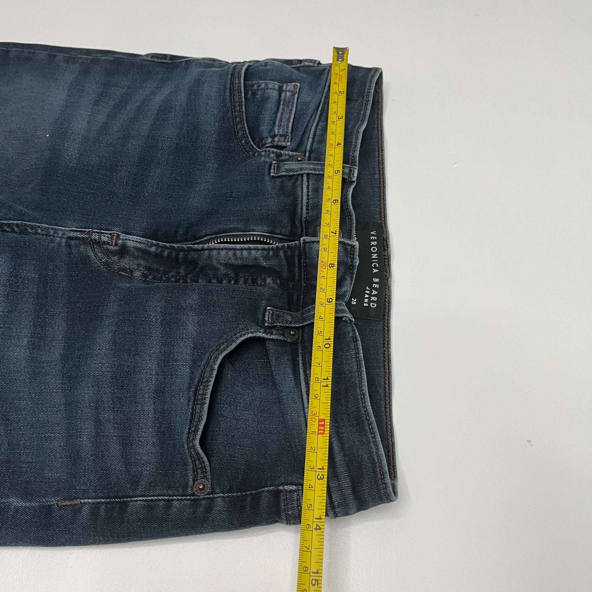 Veronica Beard Beverly Flare Jeans Size 28 Dark Blue Denim 8