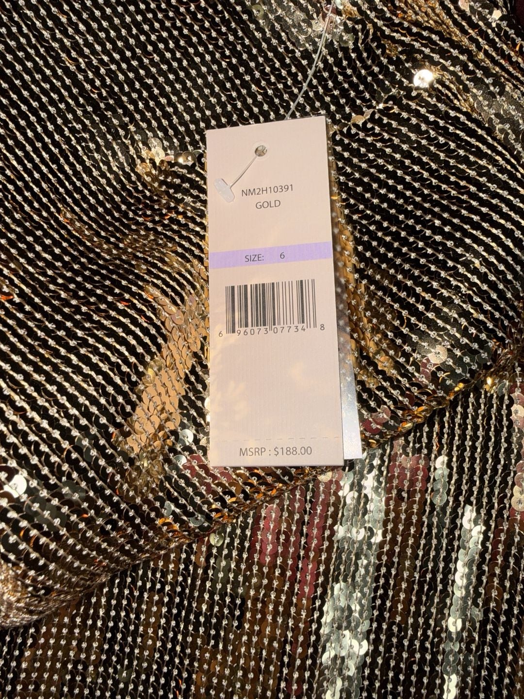Nanette Nanette Lepore Sequin Fringe Dress Size 6 Gold 4