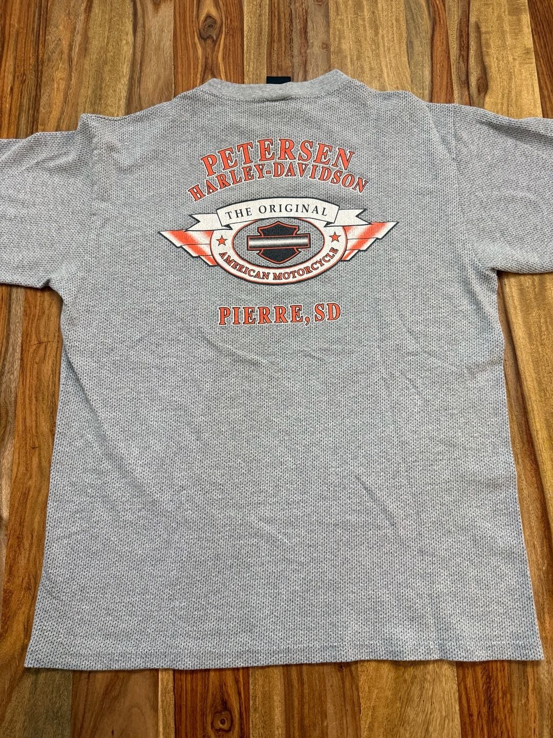 Vintage Made in USA Harley-Davidson thermal Pocket T-Shirt Size L  8
